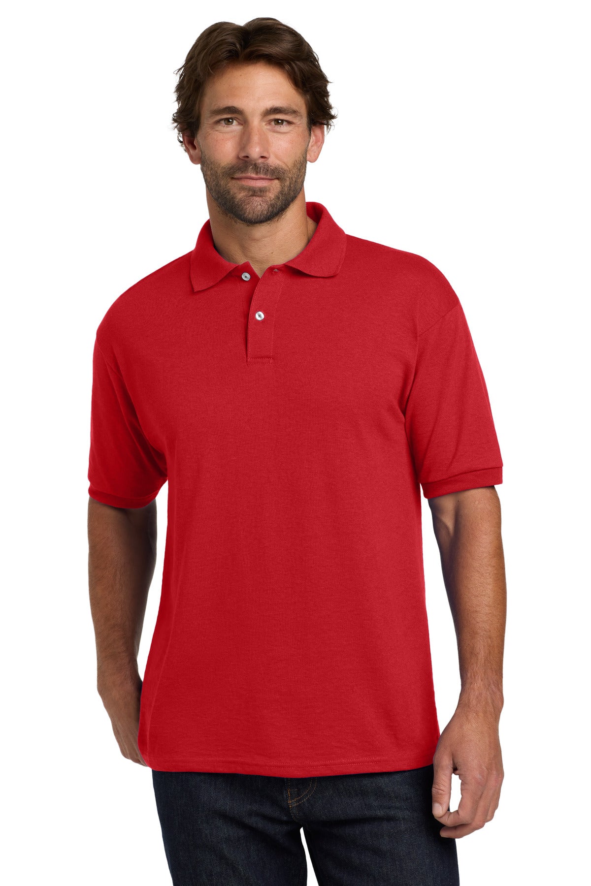 Hanes® EcoSmart® - 5.2-Ounce Jersey Knit Sport Shirt