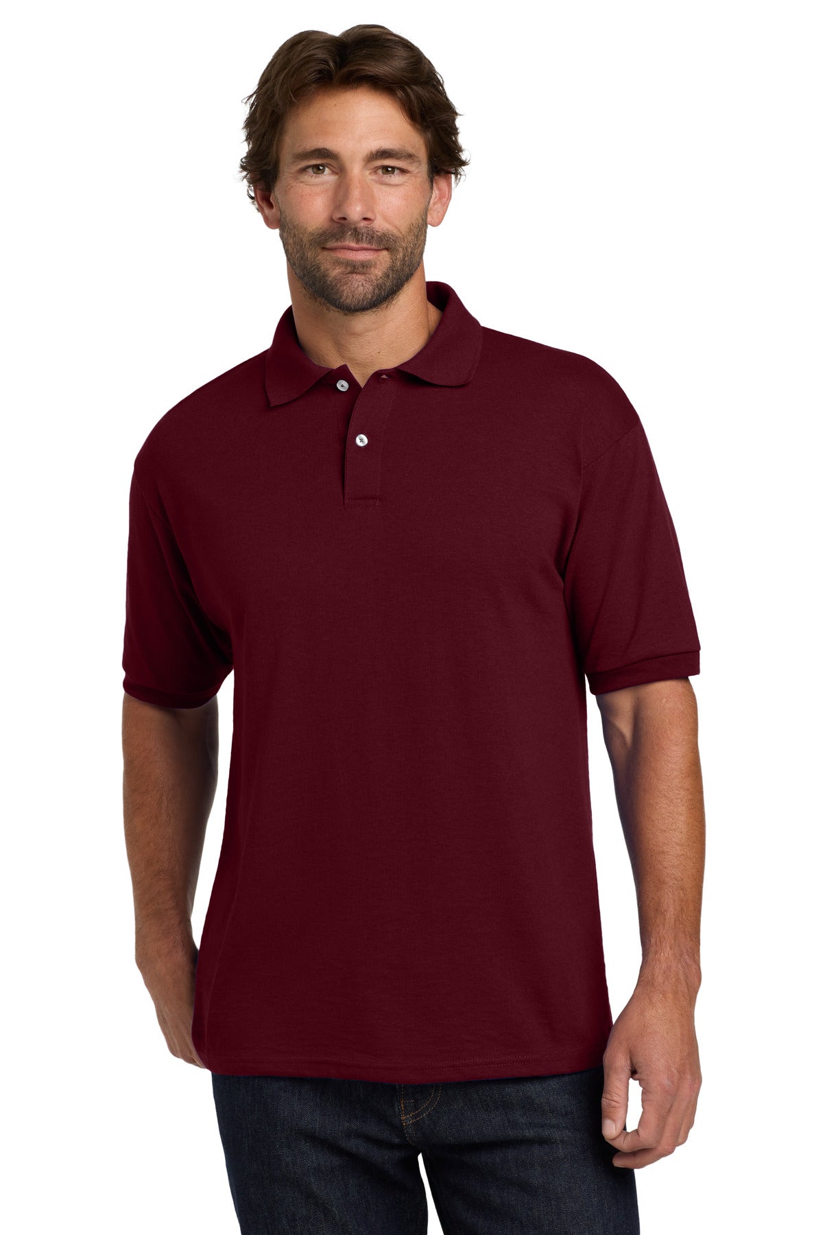 Hanes® EcoSmart® - 5.2-Ounce Jersey Knit Sport Shirt