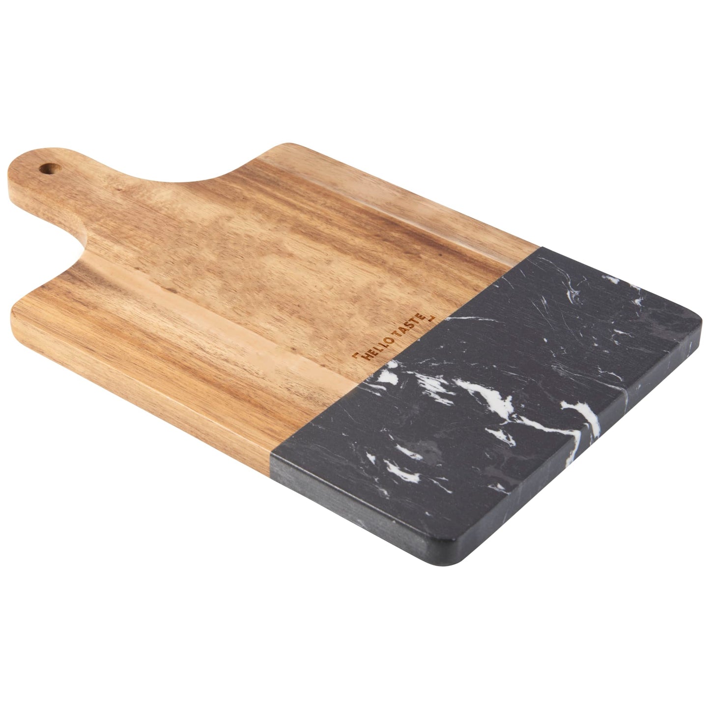 Black Marble and Wood Cutting Board
