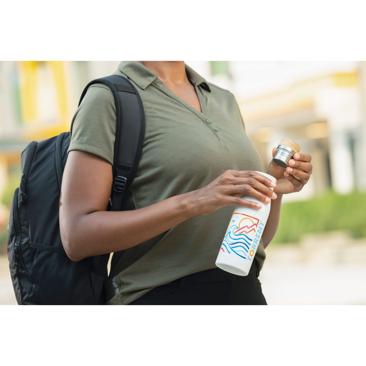 FSC 100% Bamboo Cap 17oz Shaco Copper Vac Bottle