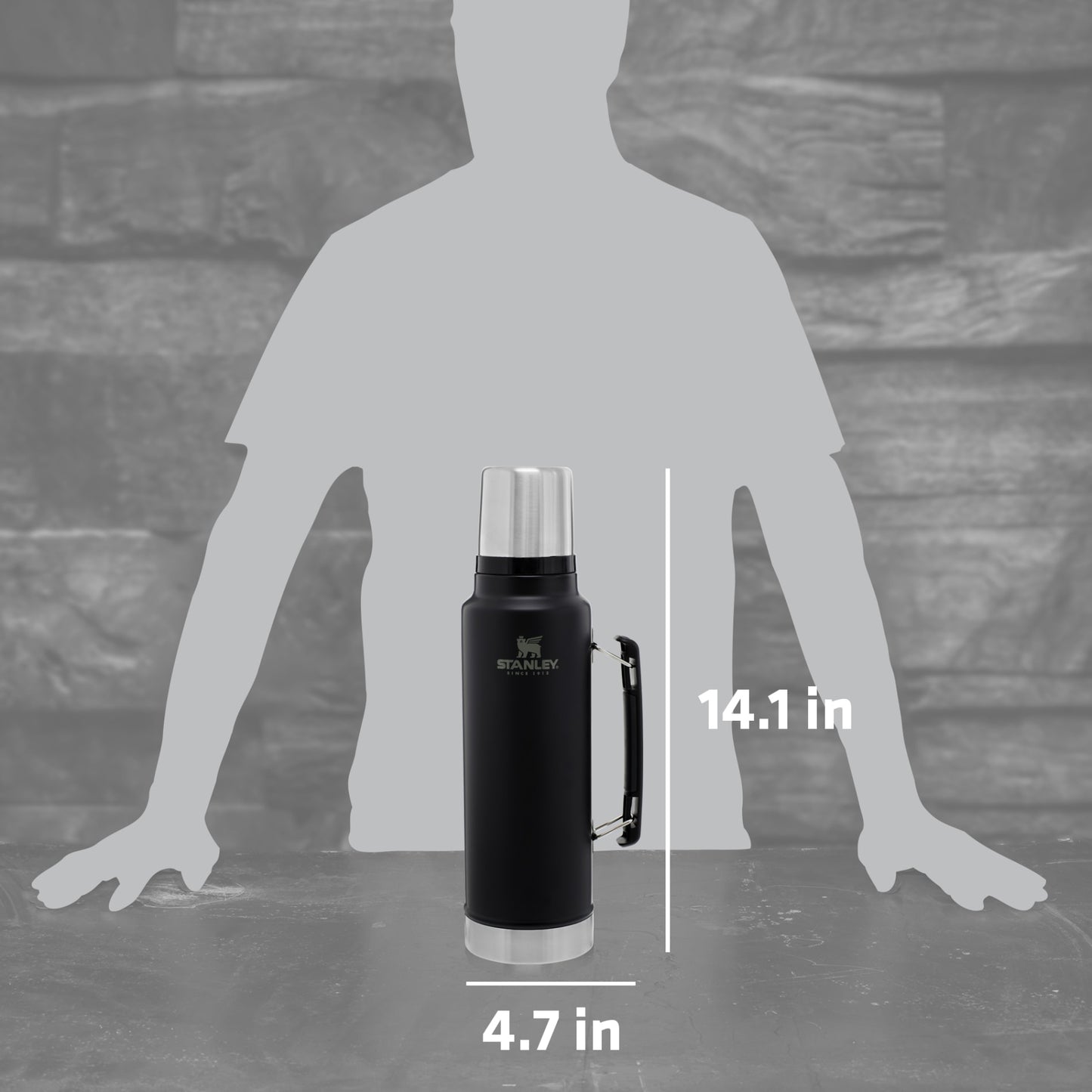Stanley® Legendary Classic Bottle 48oz 1.5 qt Wide Mouth with Leakproof Cup Lid