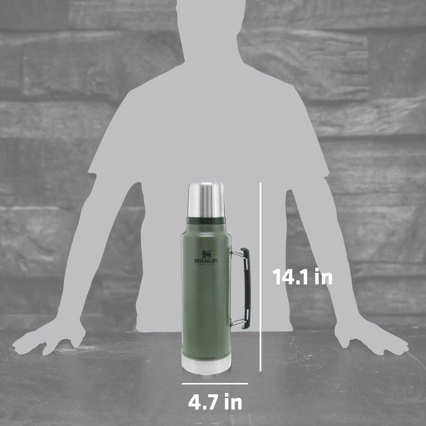 Stanley® Legendary Classic Bottle 48oz 1.5 qt Wide Mouth with Leakproof Cup Lid