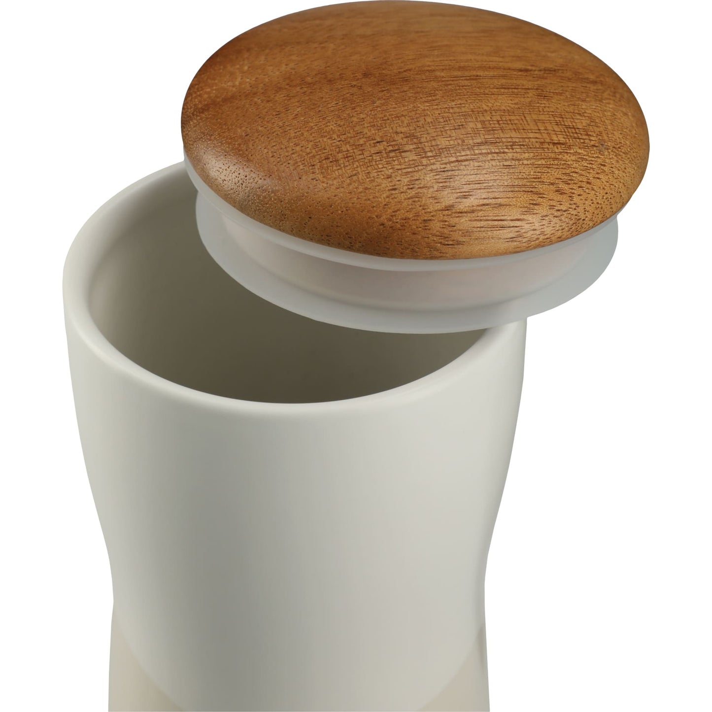 Reno Double Wall Ceramic Tumbler w/Wood Lid 10oz