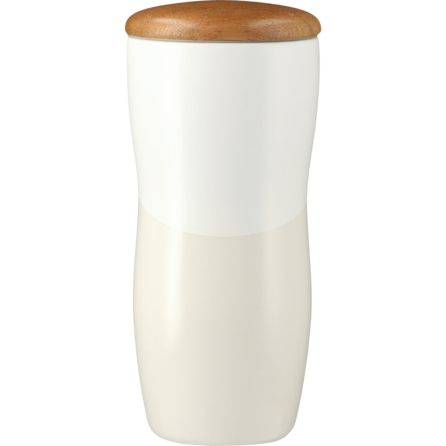 Reno Double Wall Ceramic Tumbler w/Wood Lid 10oz