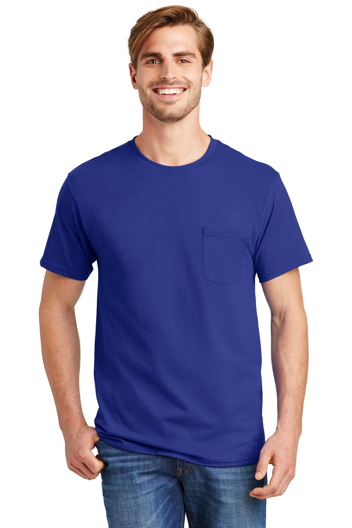 Hanes® - Authentic 100% Cotton T-Shirt with Pocket