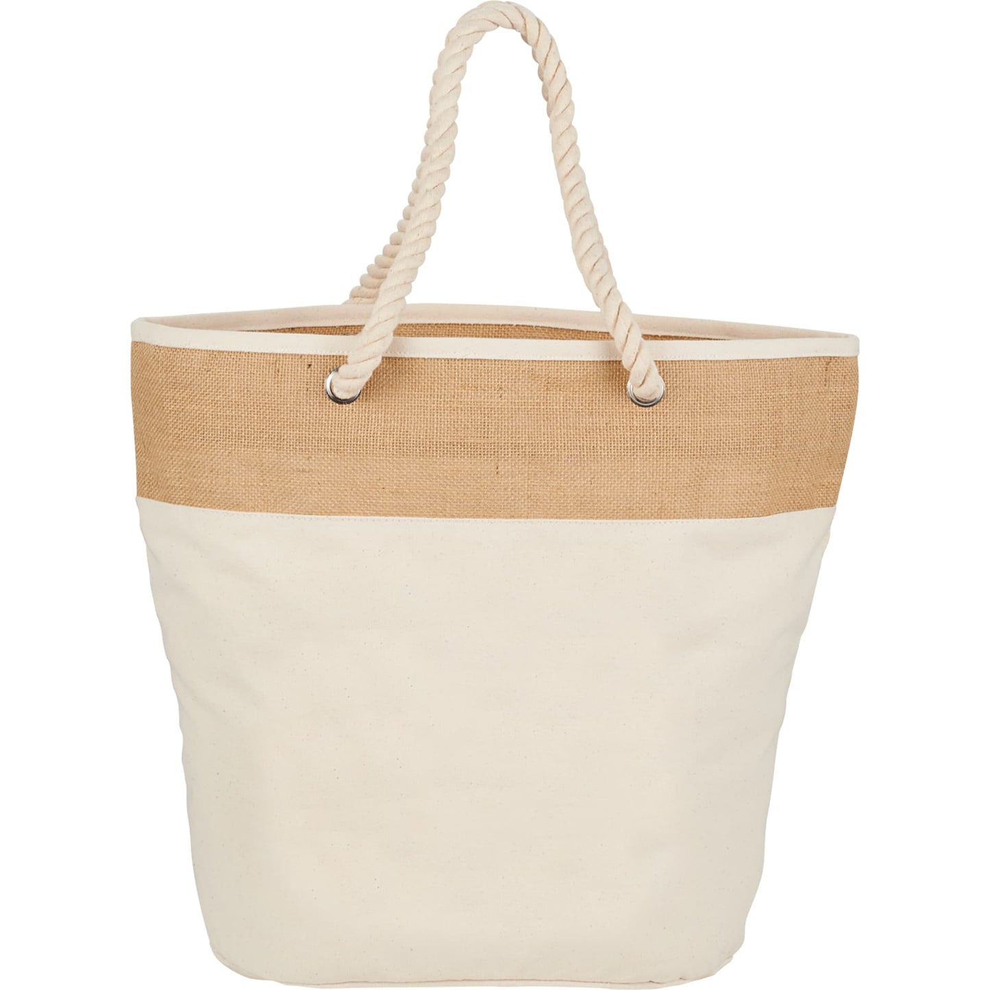 Jute Accent 12oz Cotton Canvas Rope Tote