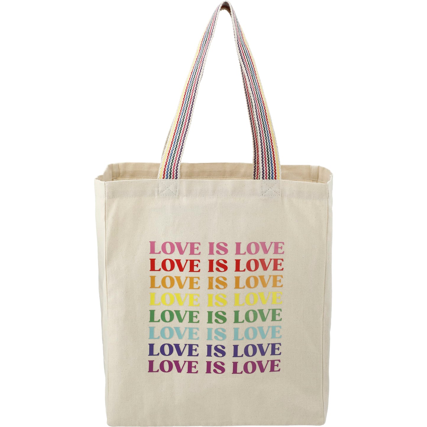 Rainbow Recycled 6oz Cotton Grocery Tote