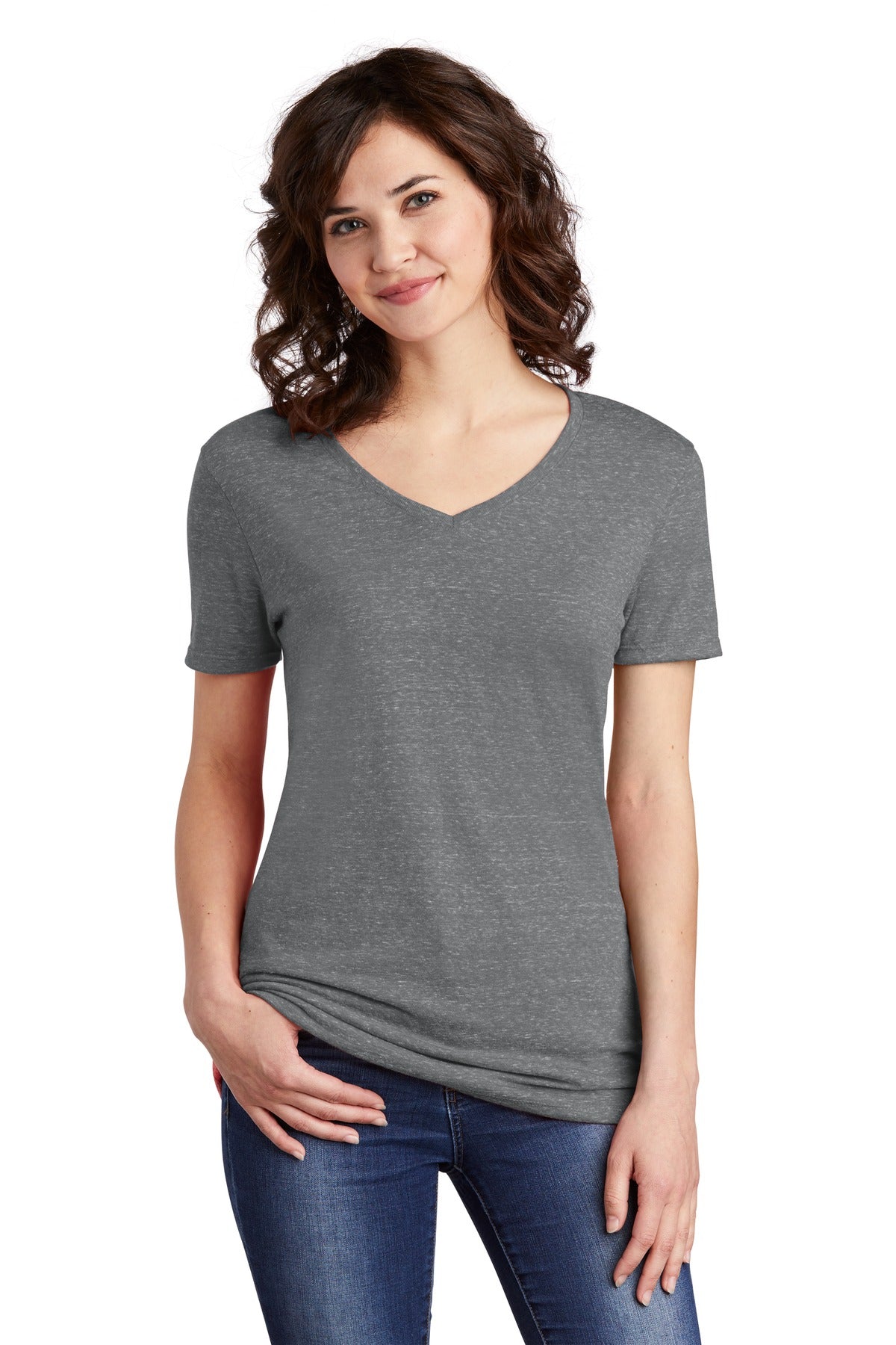 Jerzees® Women's Snow Heather Jersey V-Neck T-Shirt