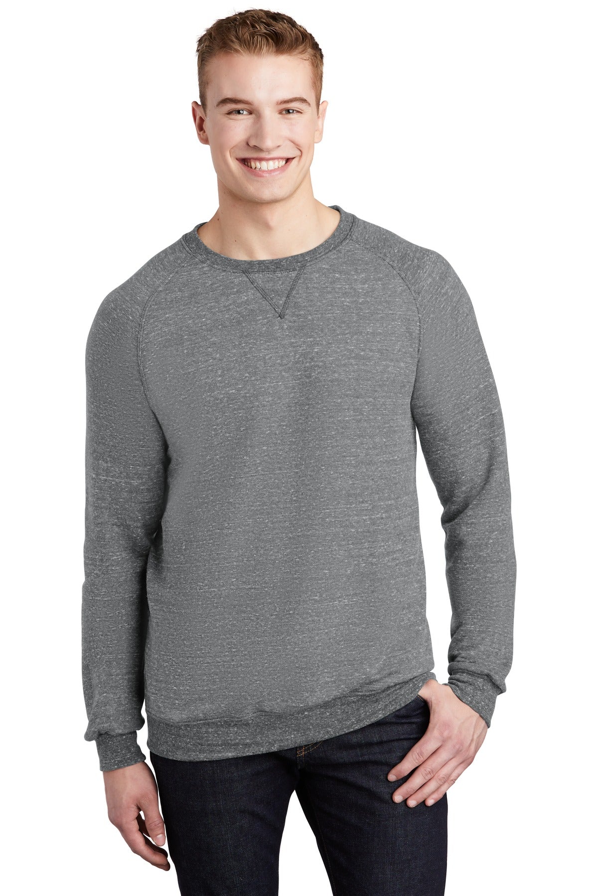Jerzees® Snow Heather French Terry Raglan Crew
