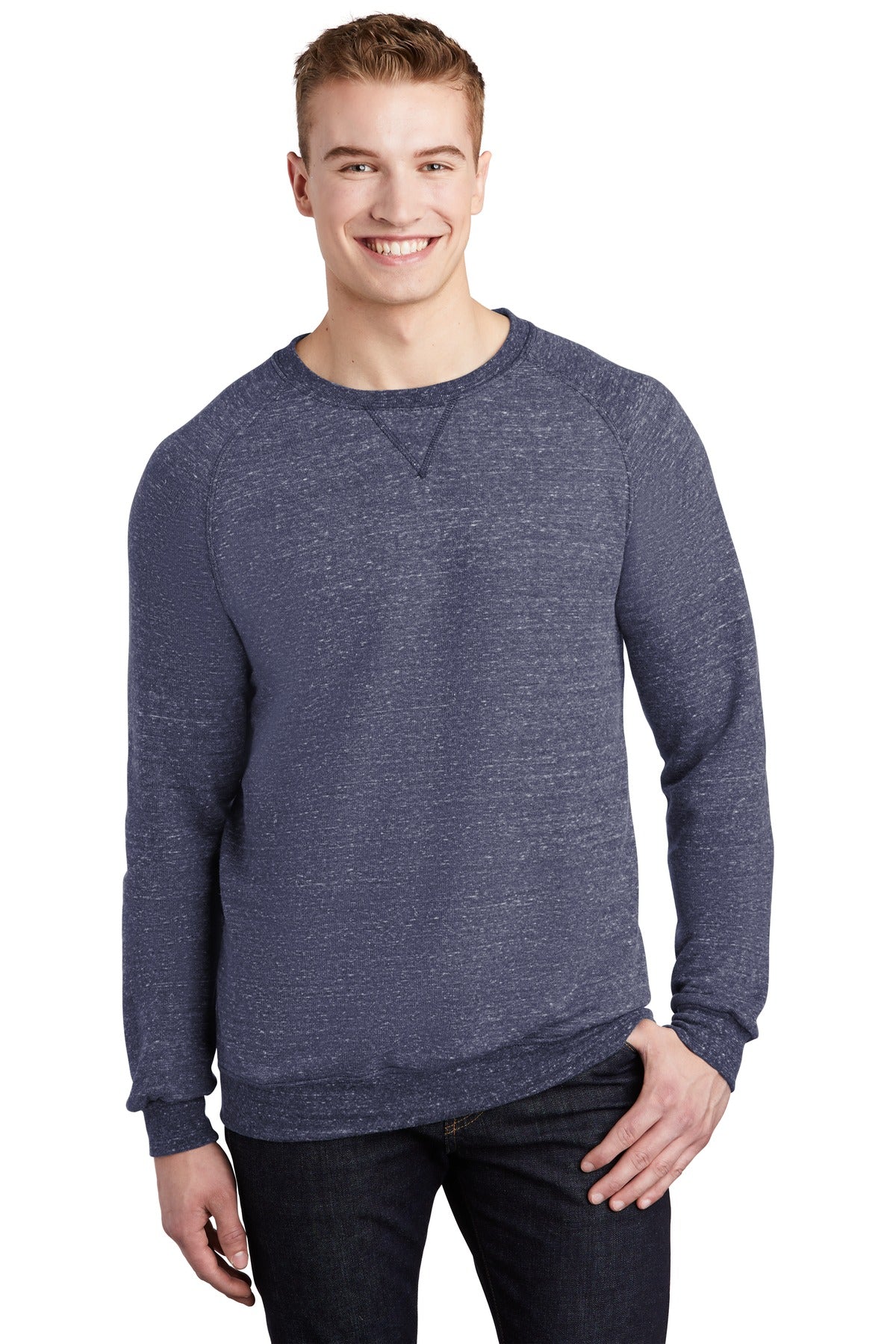 Jerzees® Snow Heather French Terry Raglan Crew