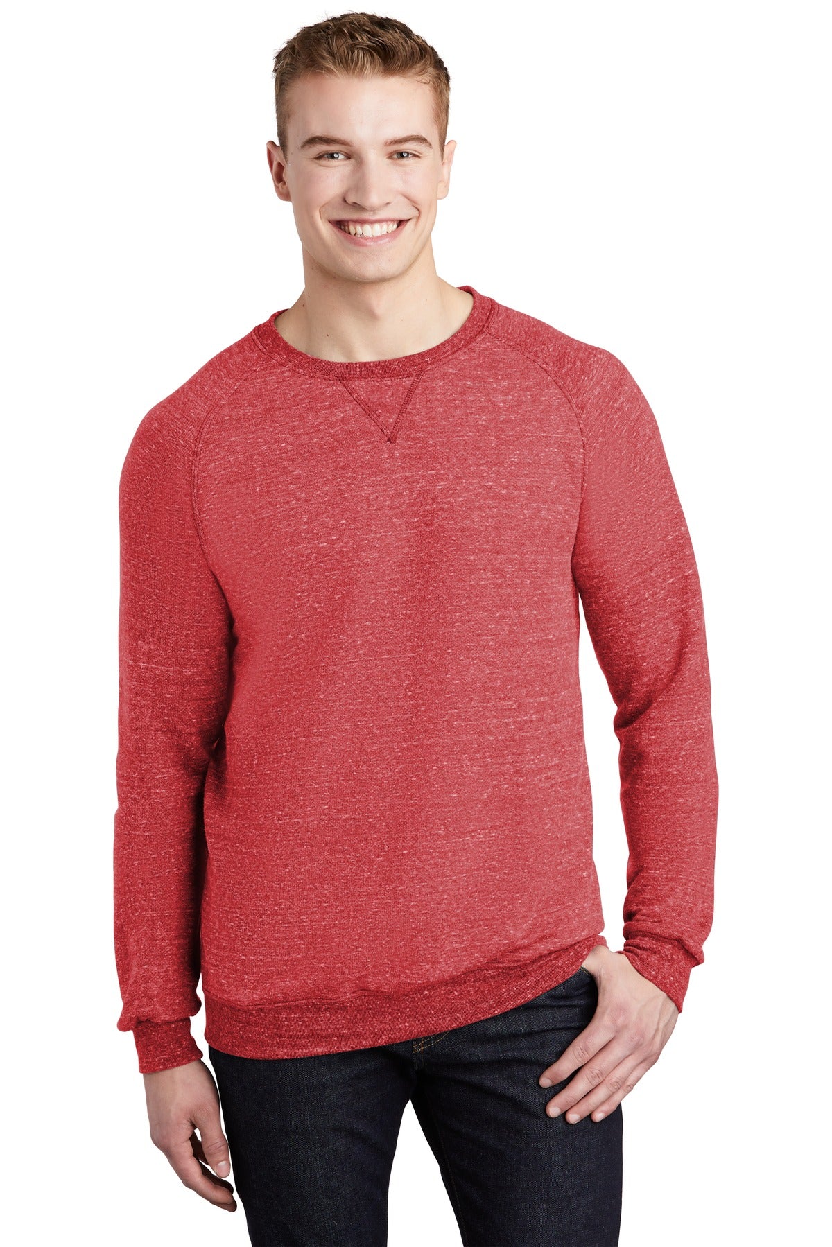 Jerzees® Snow Heather French Terry Raglan Crew