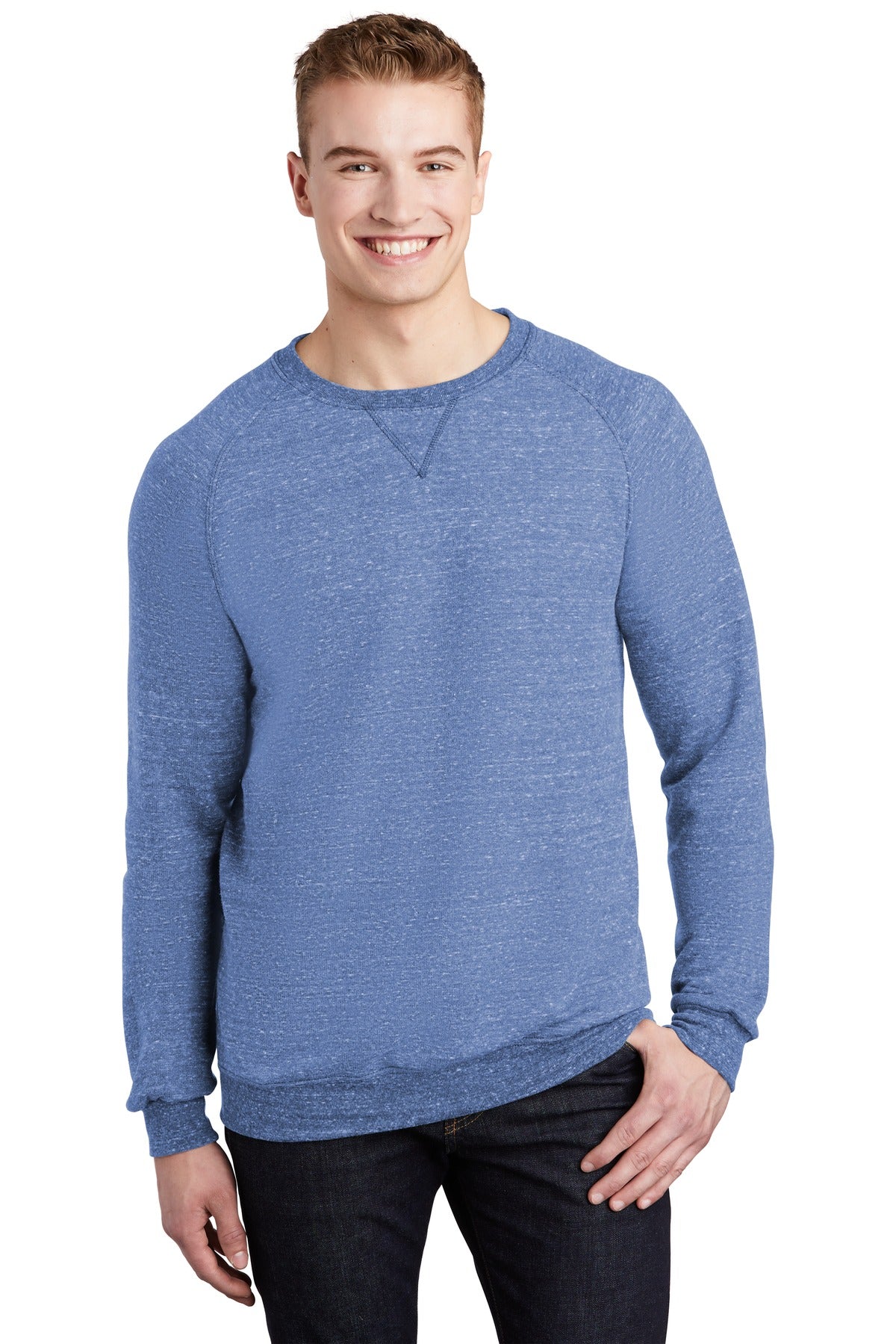 Jerzees® Snow Heather French Terry Raglan Crew