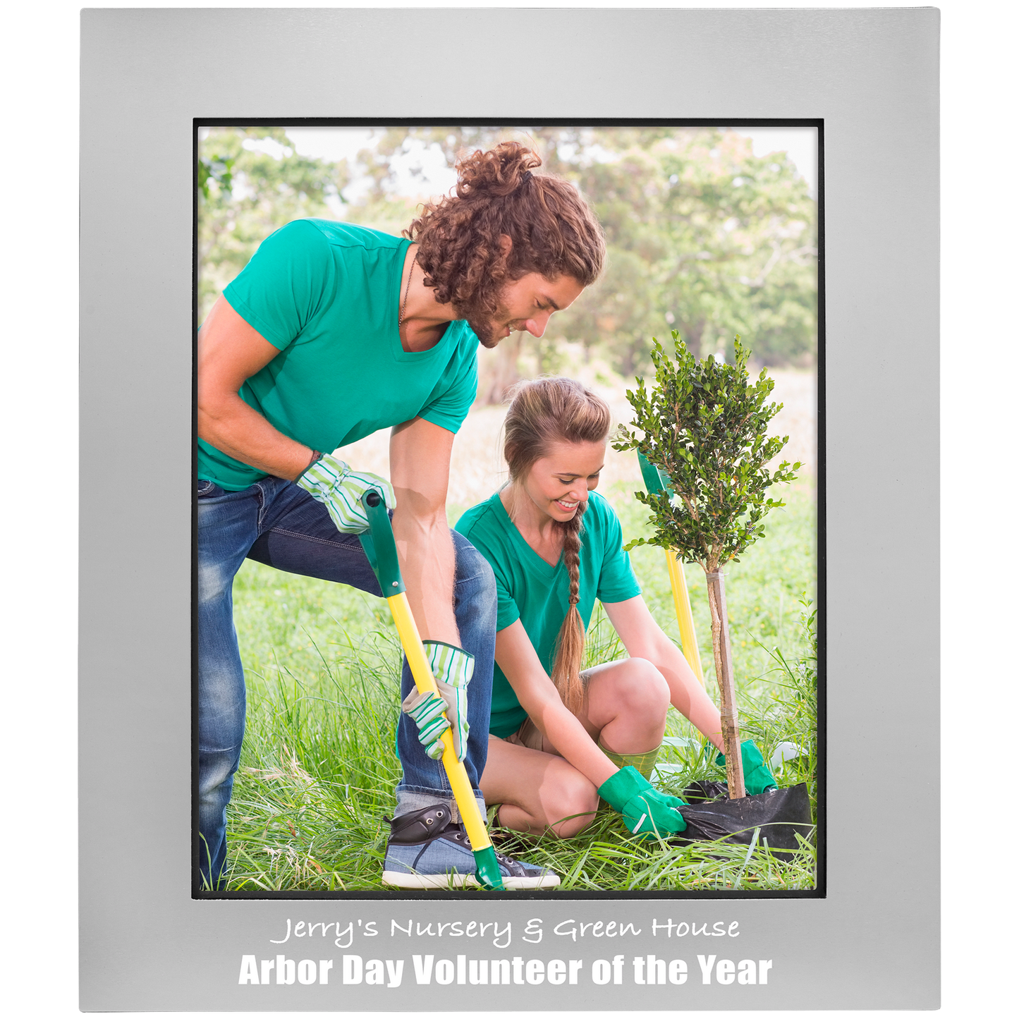 Custom Anodized Aluminum Photo Frame with Enraved Logo