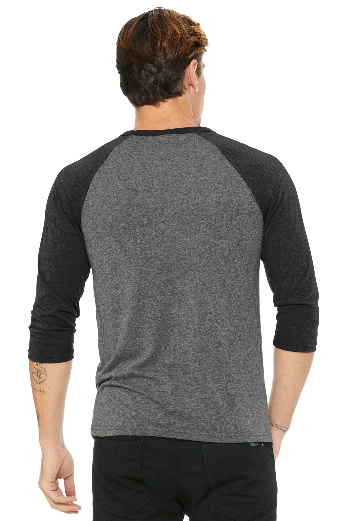 BELLA+CANVAS® Unisex 3/4-Sleeve Baseball Tee (CORE COLORS)
