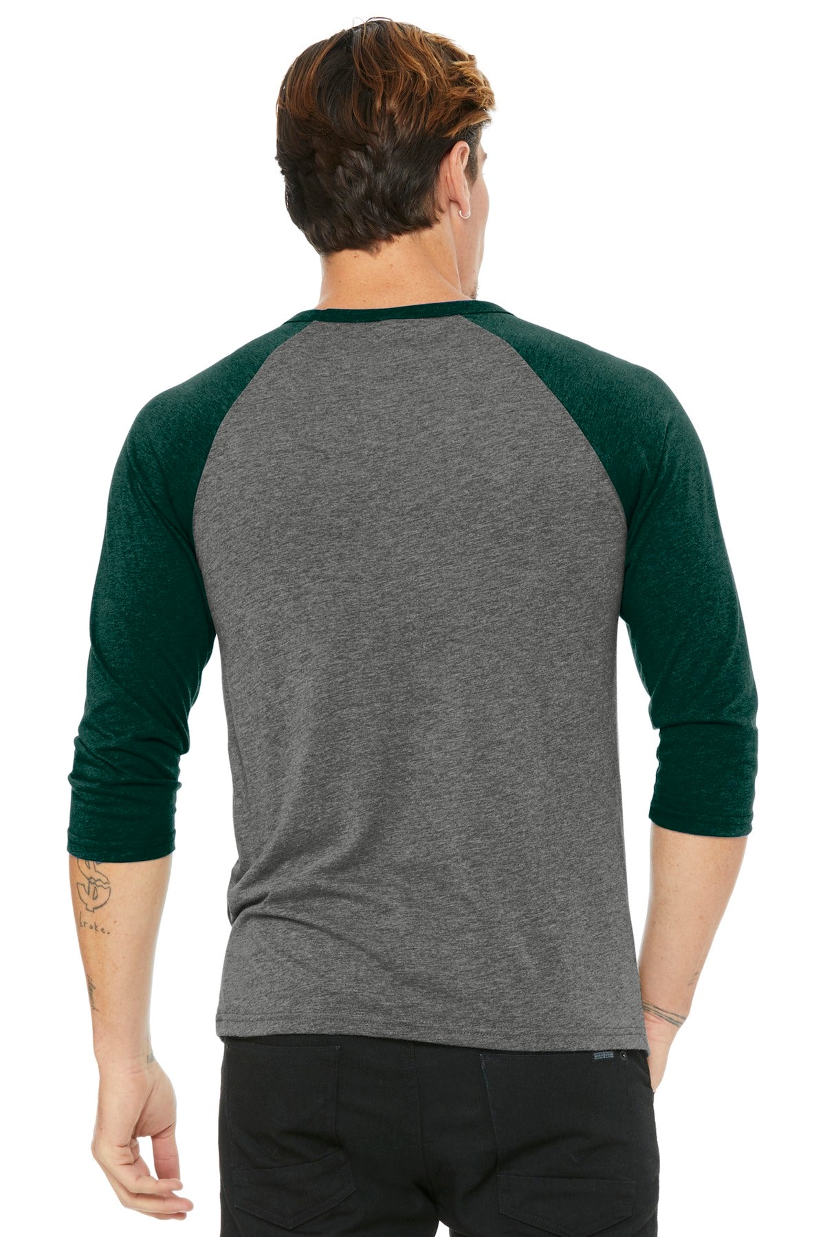 BELLA+CANVAS® Unisex 3/4-Sleeve Baseball Tee (CORE COLORS)