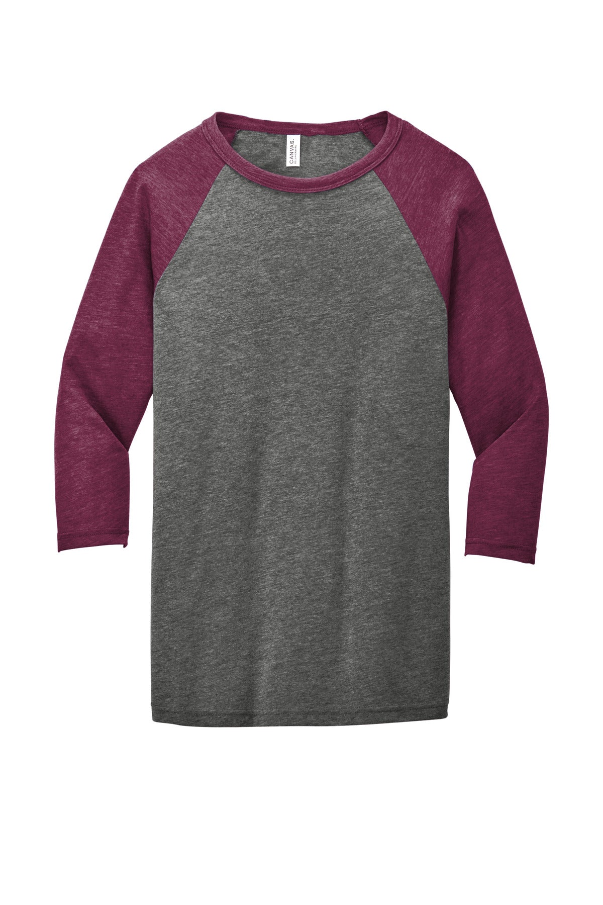 BELLA+CANVAS® Unisex 3/4-Sleeve Baseball Tee (CORE COLORS)