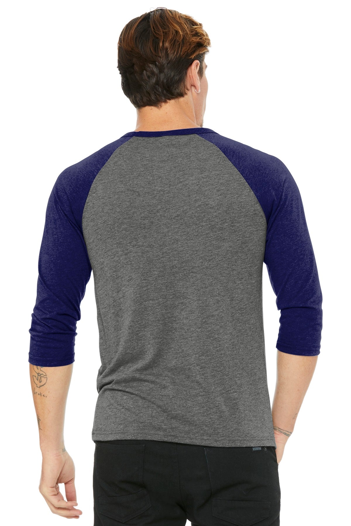 BELLA+CANVAS® Unisex 3/4-Sleeve Baseball Tee (CORE COLORS)