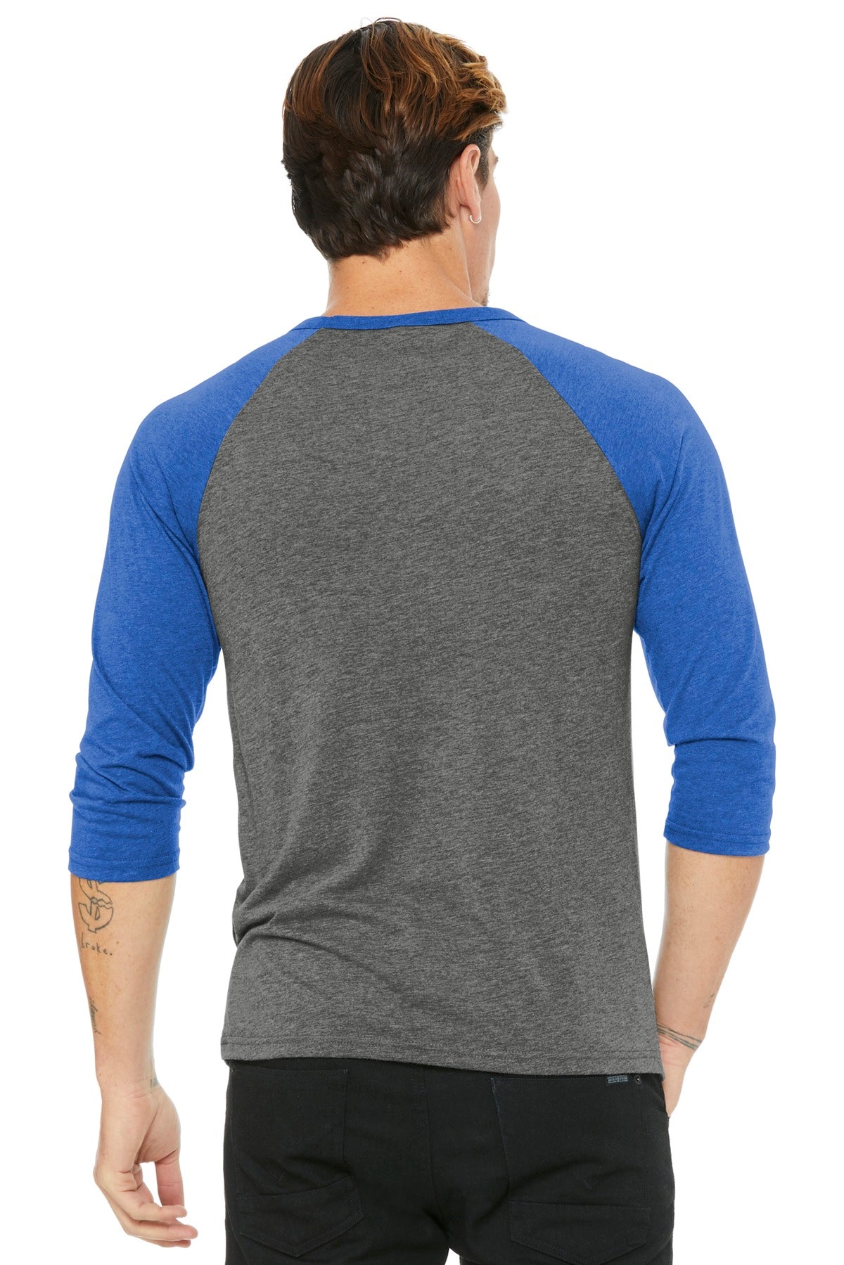 BELLA+CANVAS® Unisex 3/4-Sleeve Baseball Tee (CORE COLORS)