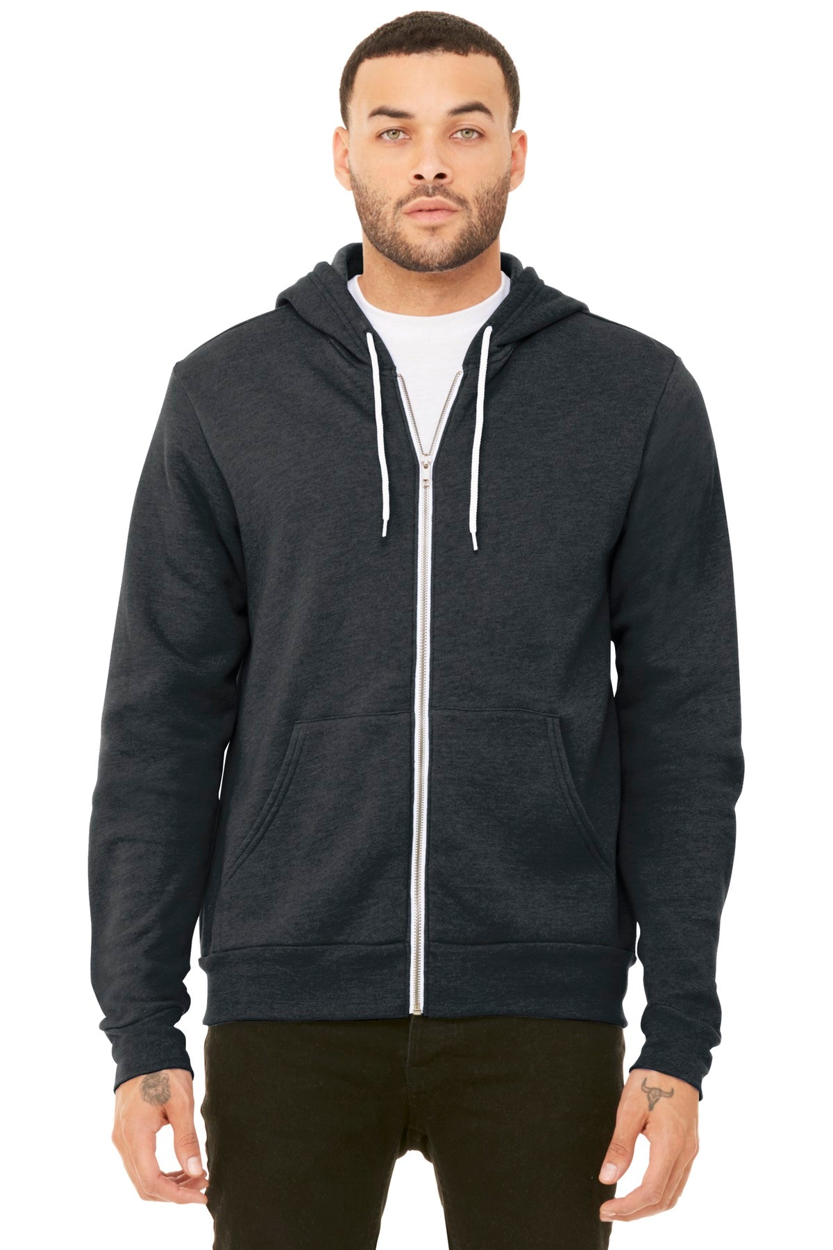 BELLA+CANVAS® Unisex Sponge Fleece Full-Zip Hoodie (CORE COLORS)