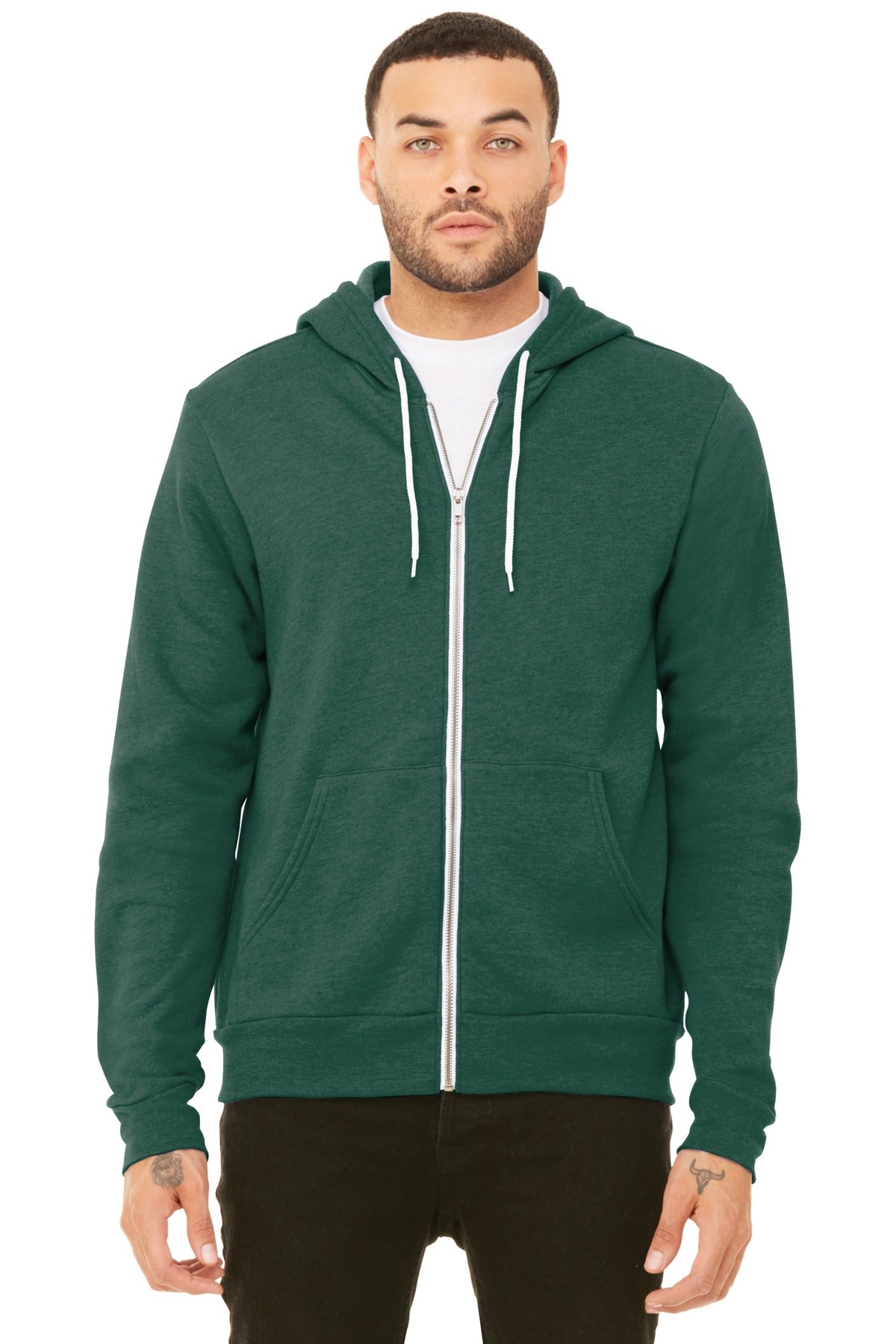 BELLA+CANVAS® Unisex Sponge Fleece Full-Zip Hoodie (CORE COLORS)