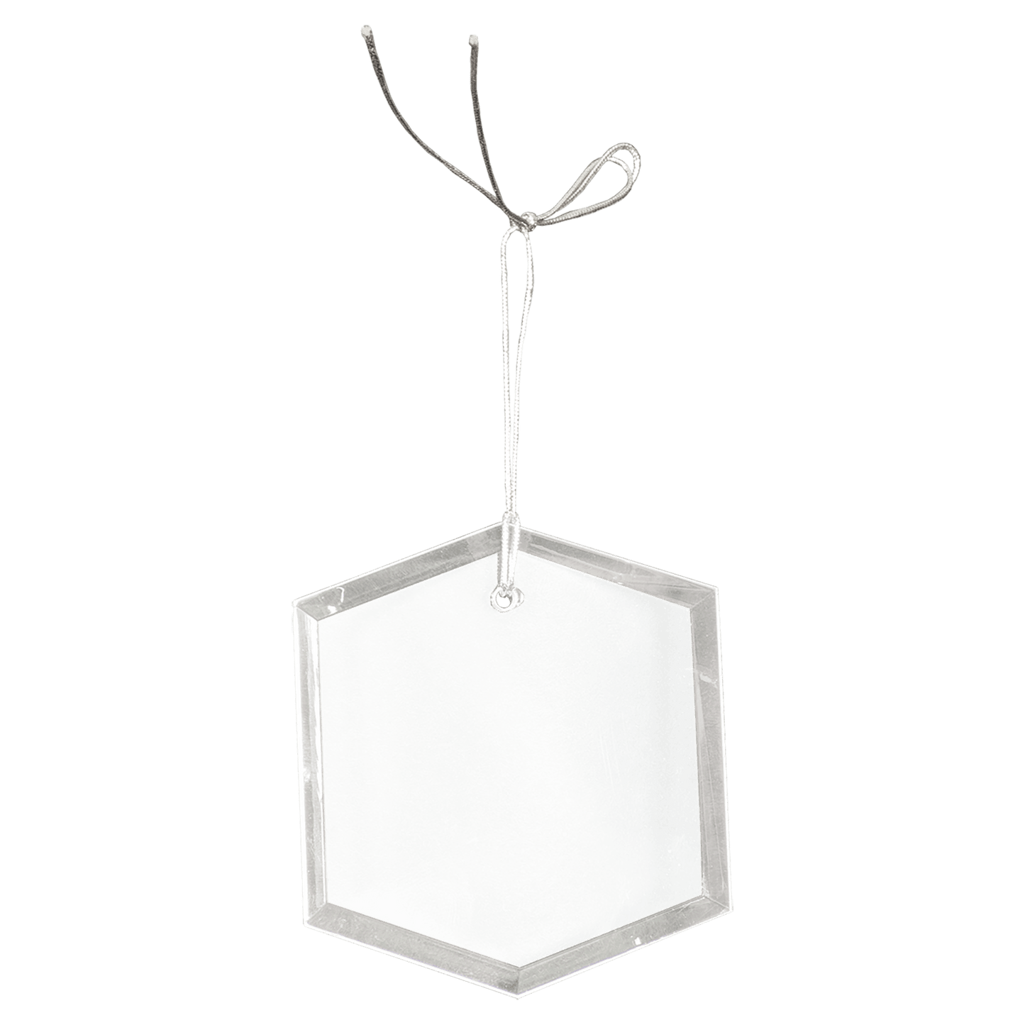 Custom 3" Crystal Hexagon Ornament