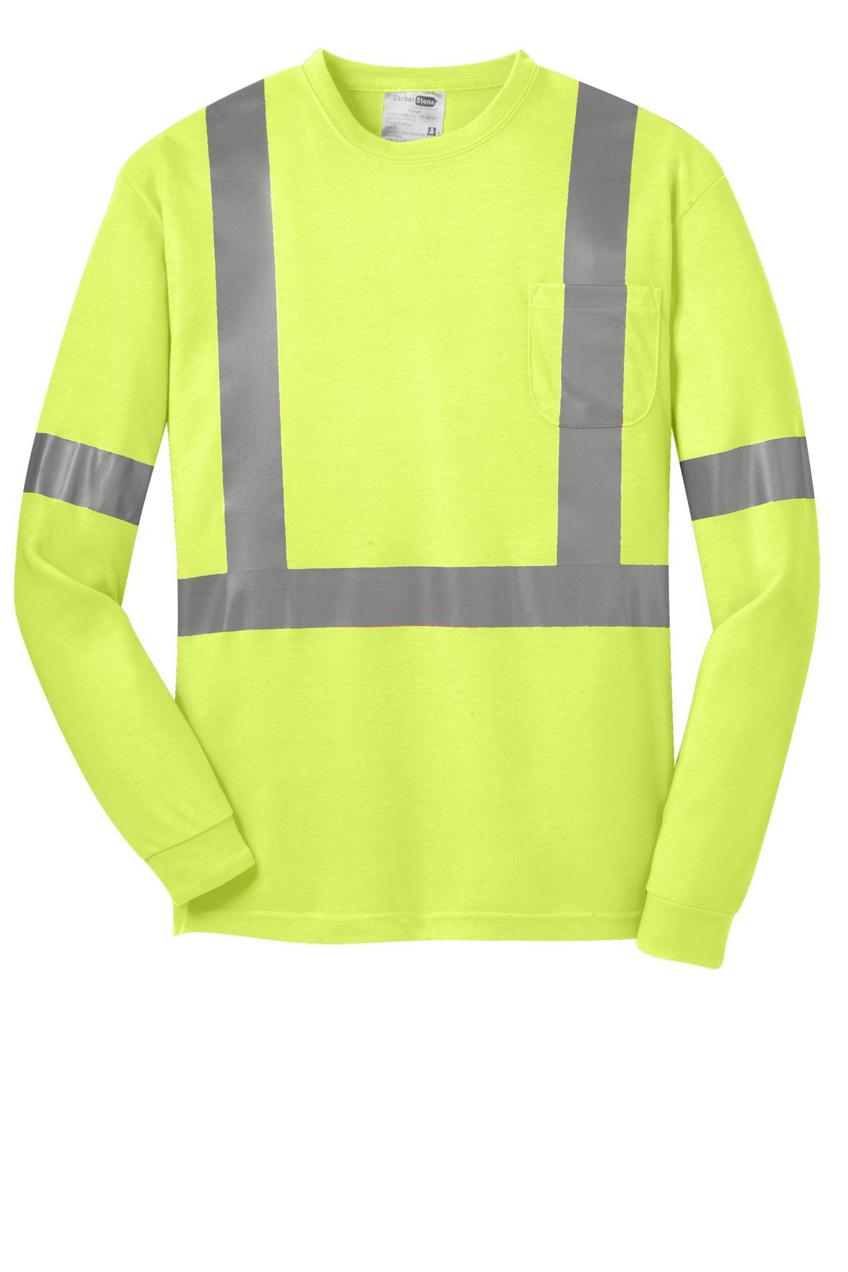 CornerStone® ANSI 107 Class 2 Long Sleeve Safety T-Shirt