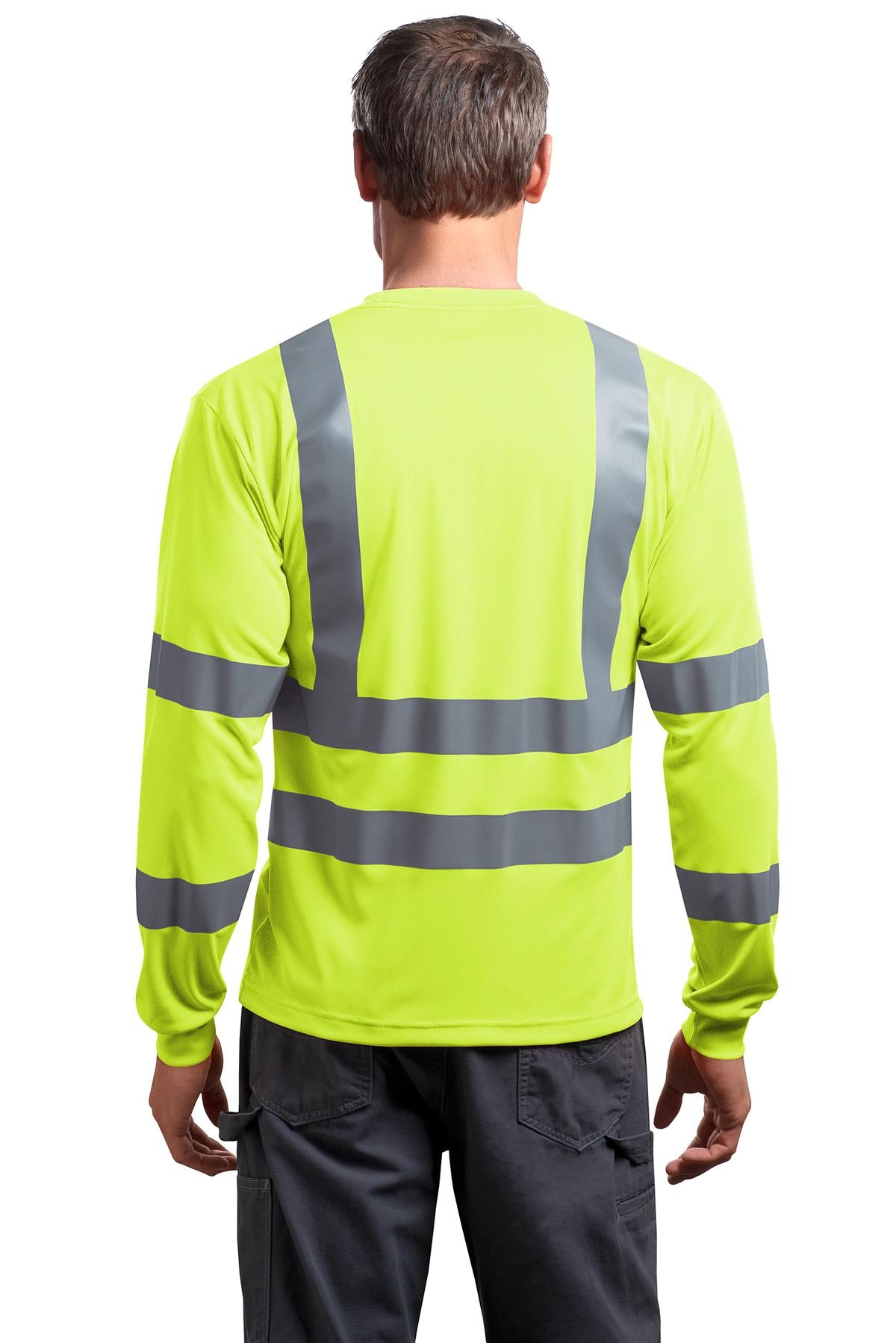 CornerStone® - ANSI 107 Class 3 Long Sleeve Snag-Resistant Reflective T-Shirt