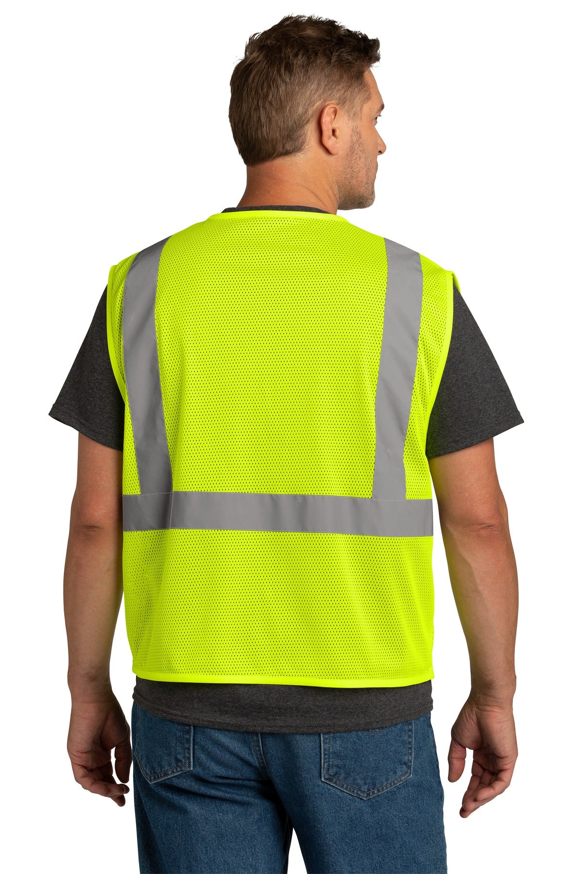 CornerStone® ANSI 107 Class 2 Economy Mesh Zippered Vest