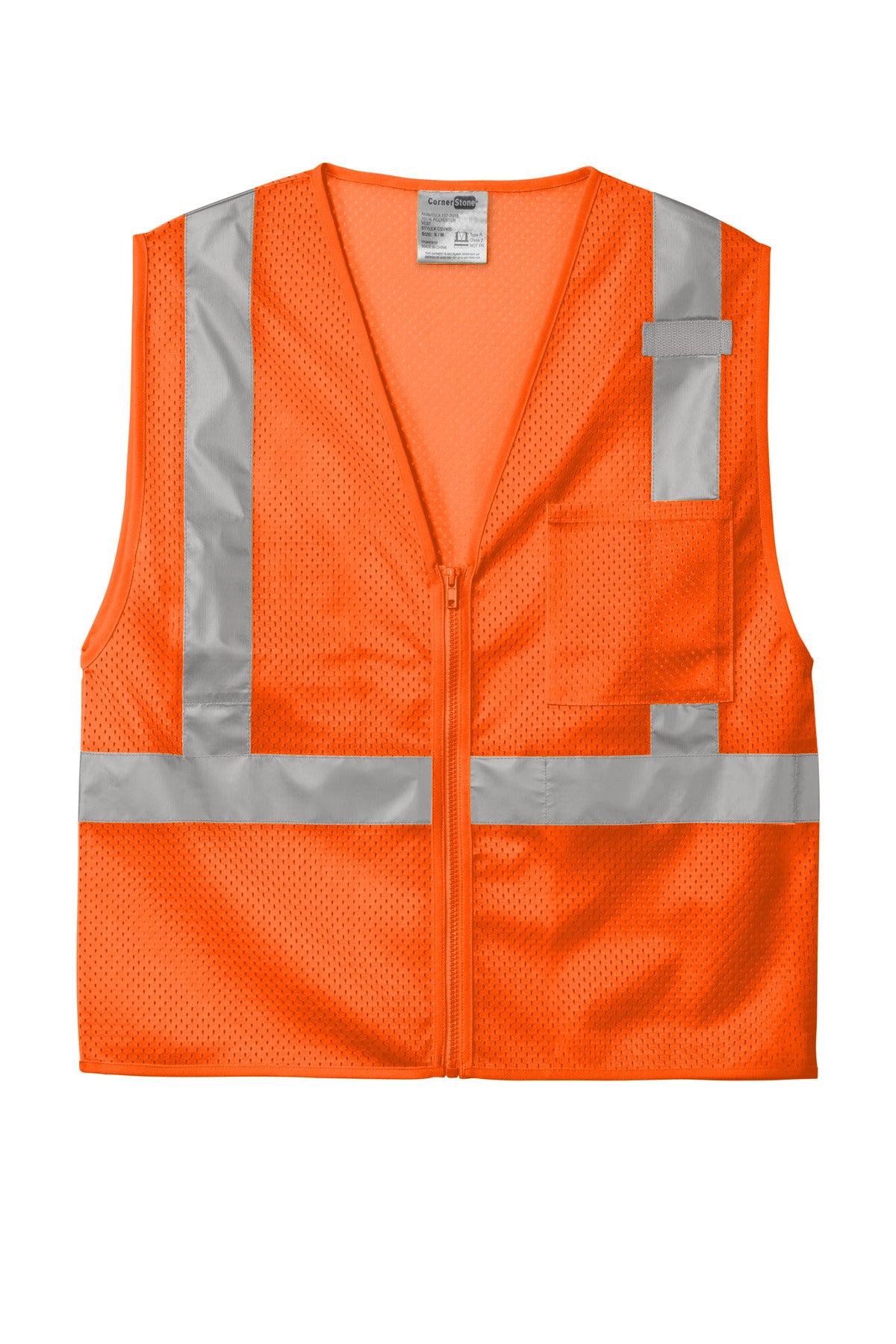 CornerStone® ANSI 107 Class 2 Mesh Zippered Vest
