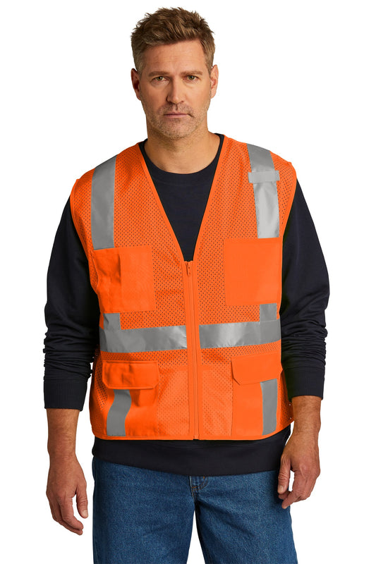 CornerStone® ANSI 107 Class 2 Mesh Six-Pocket Zippered Vest