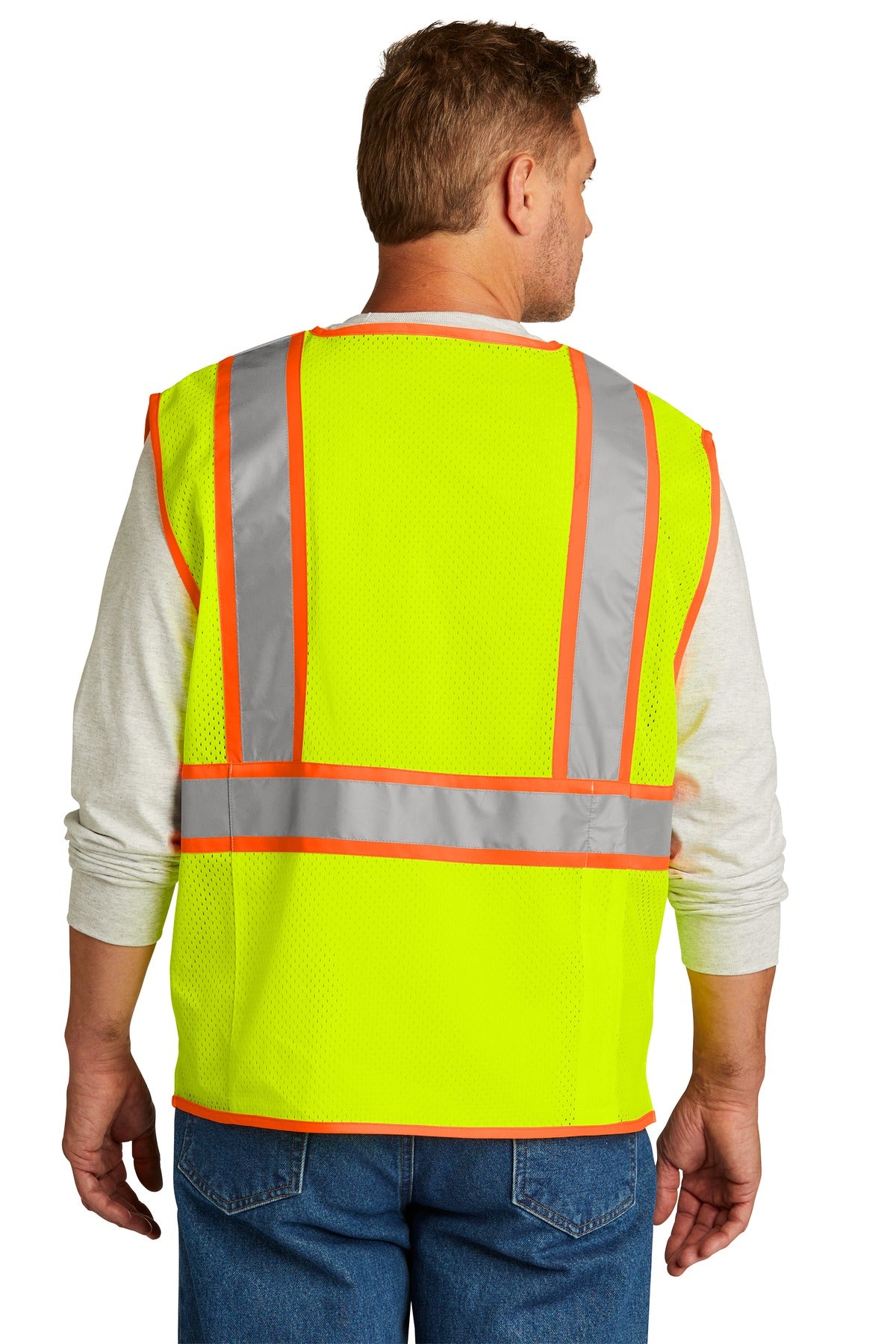 CornerStone® ANSI 107 Class 2 Surveyor Zippered Two-Tone Vest