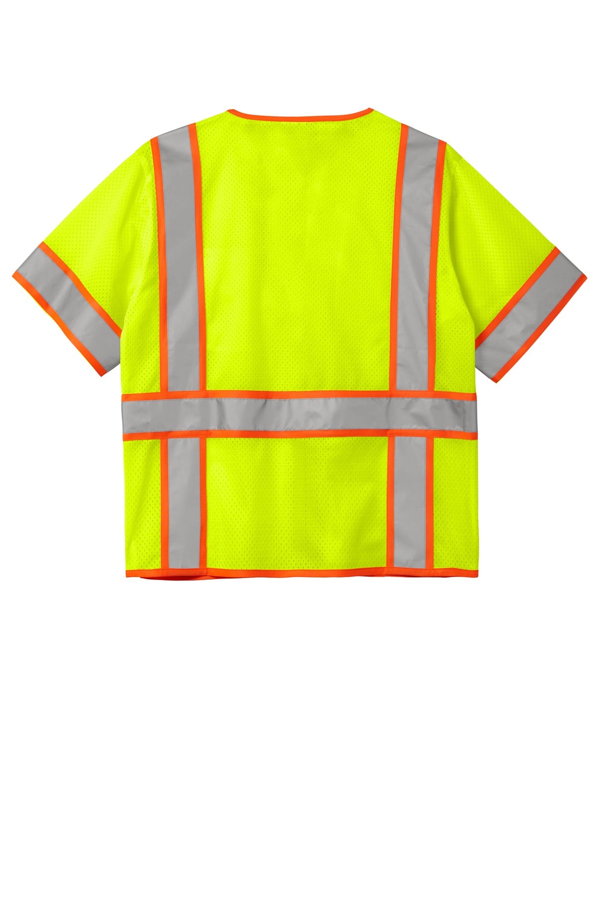 CornerStone® ANSI 107 Class 3 Surveyor Mesh Zippered Two-Tone Short Sleeve Vest