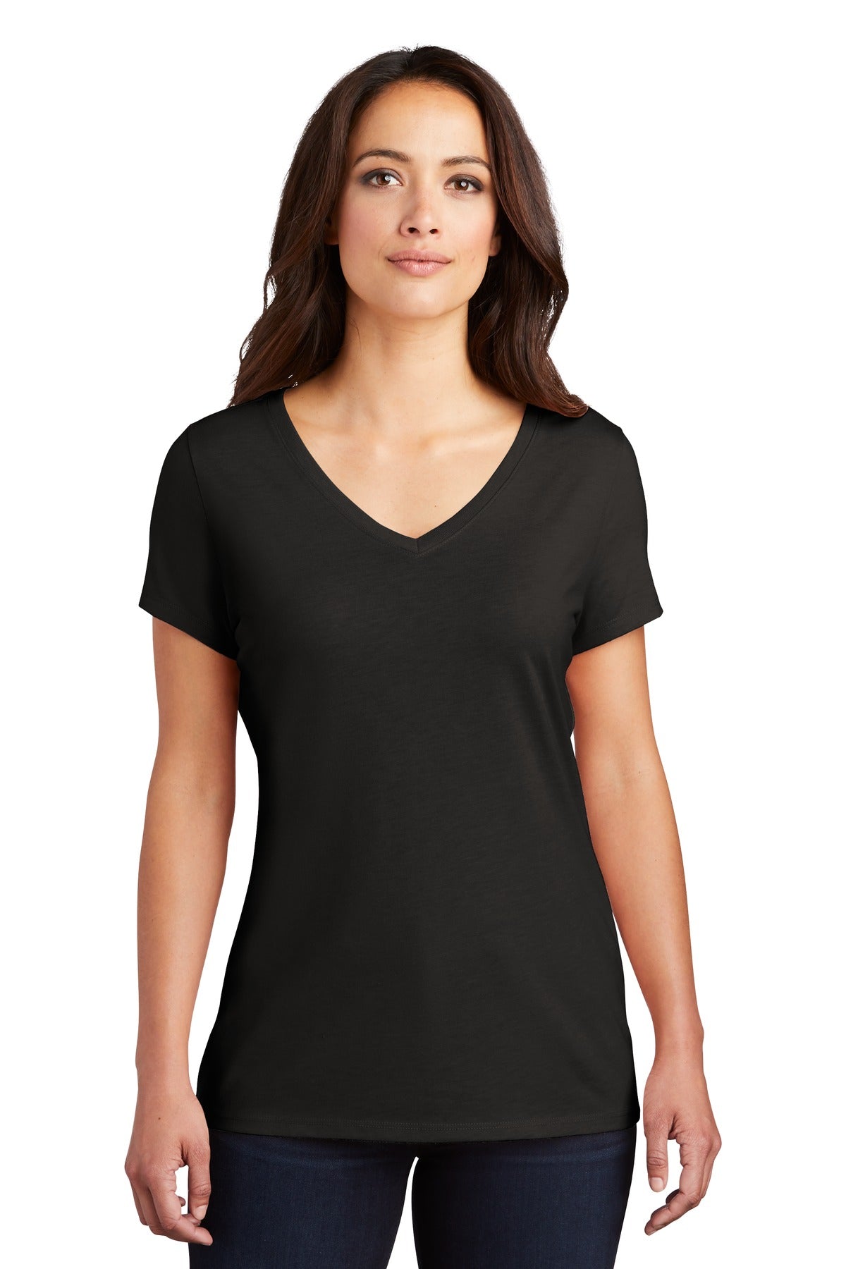 District® Women's Perfect Tri® V-Neck Tee (CORE COLORS)