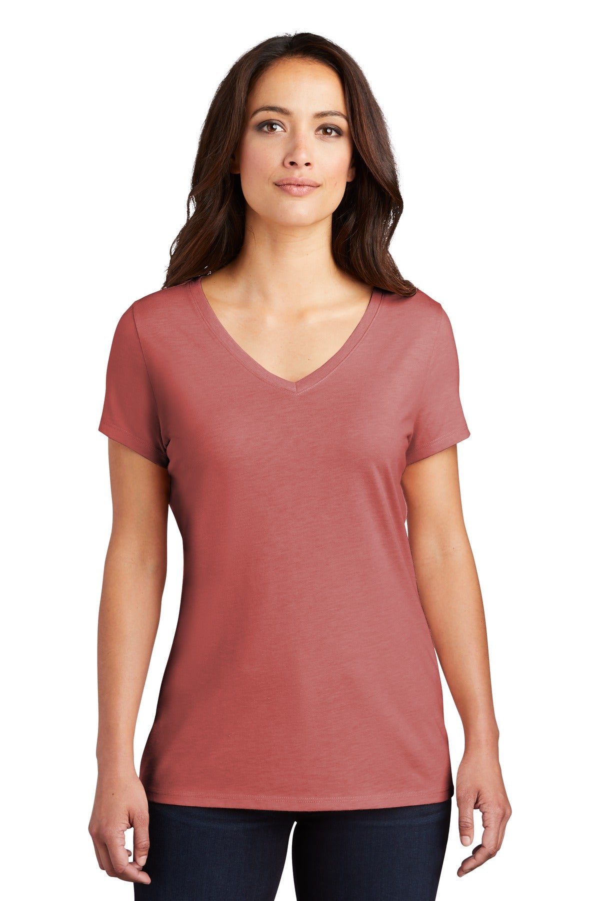District® Women's Perfect Tri® V-Neck Tee (CORE COLORS)