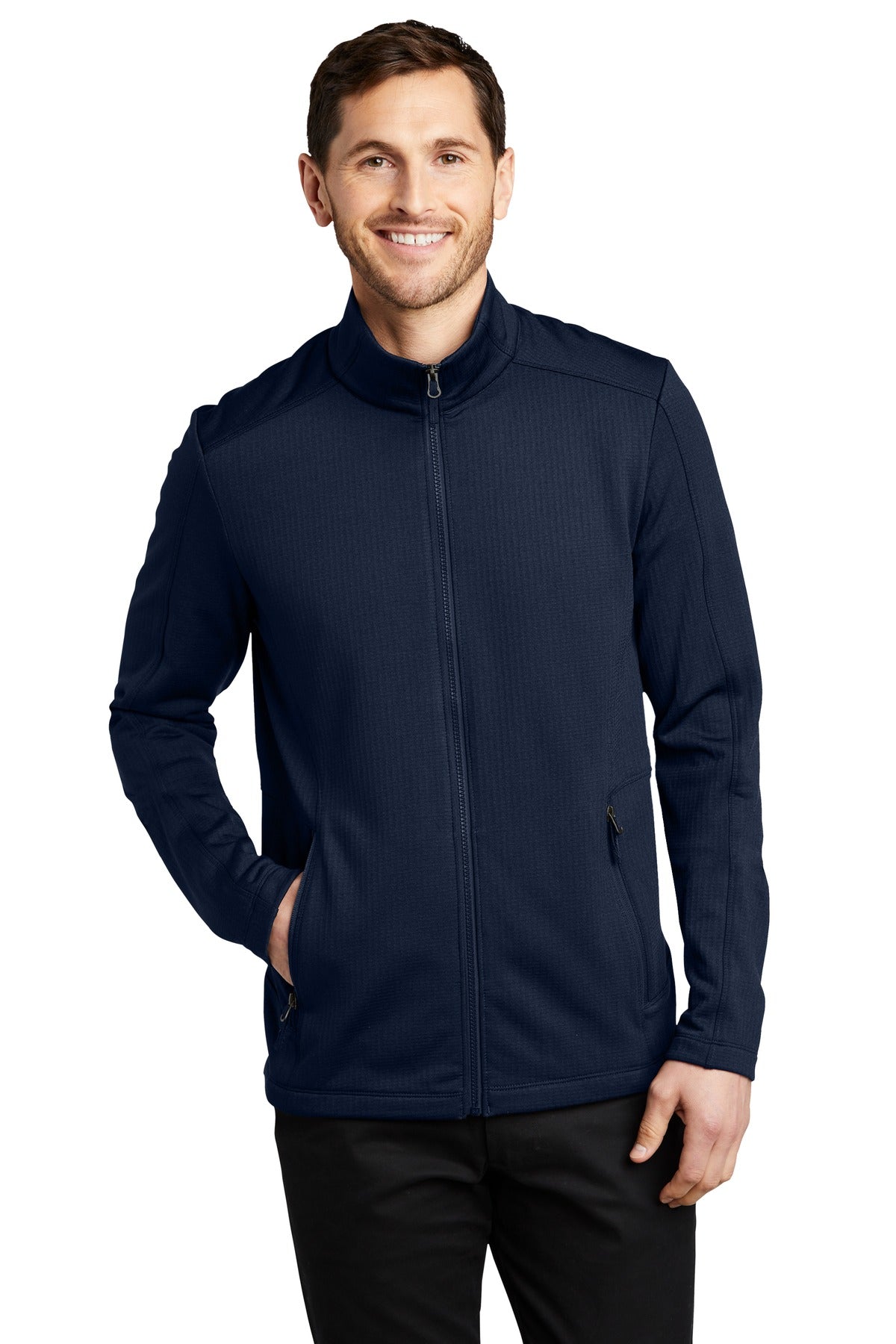 Port Authority® Grid Fleece Jacket
