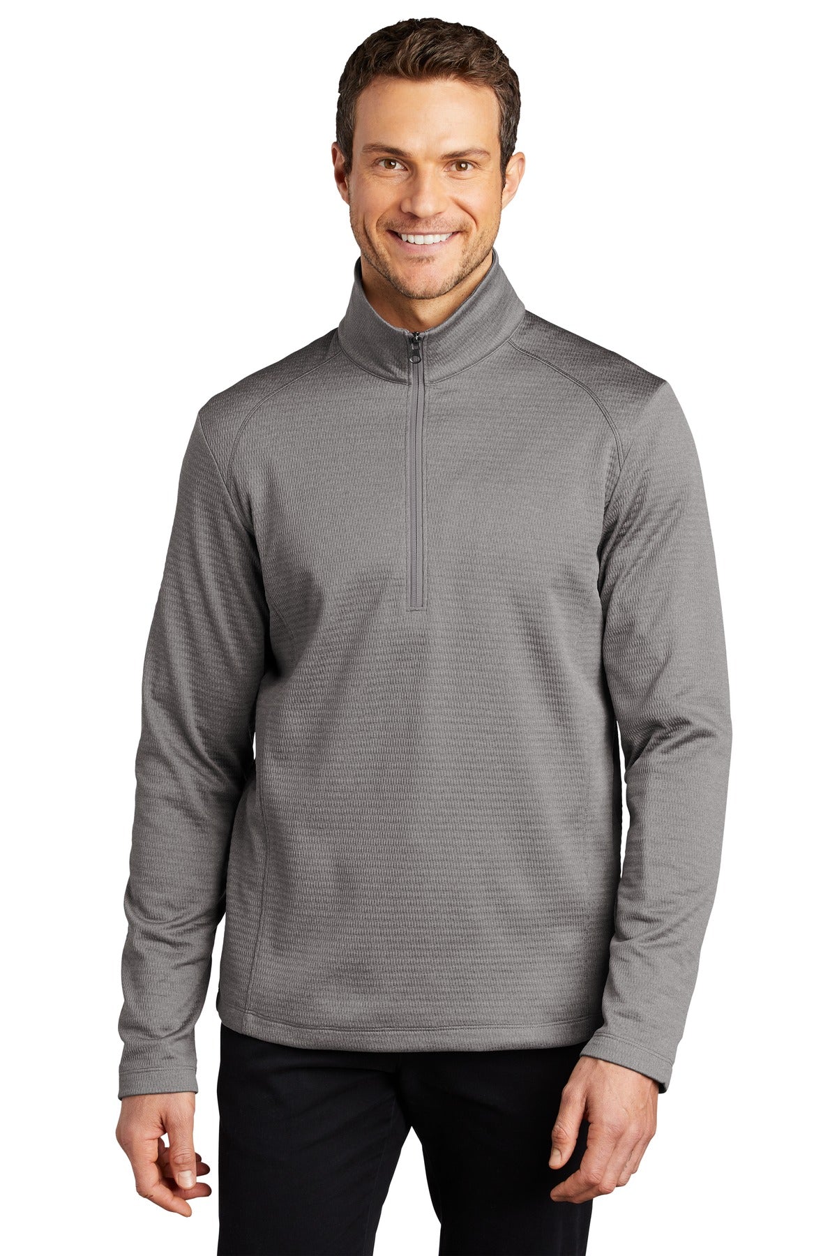Port Authority® Diamond Heather Fleece 1/4-Zip Pullover