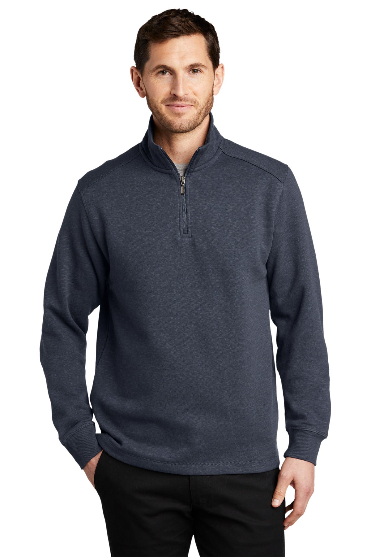 Port Authority® Slub Fleece 1/4-Zip Pullover