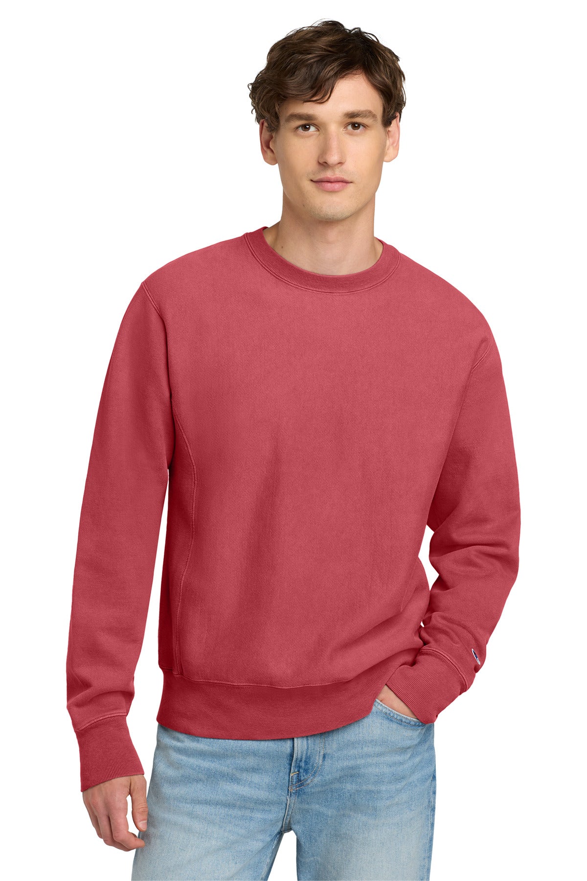 Champion® Reverse Weave® Garment-Dyed Crewneck Sweatshirt