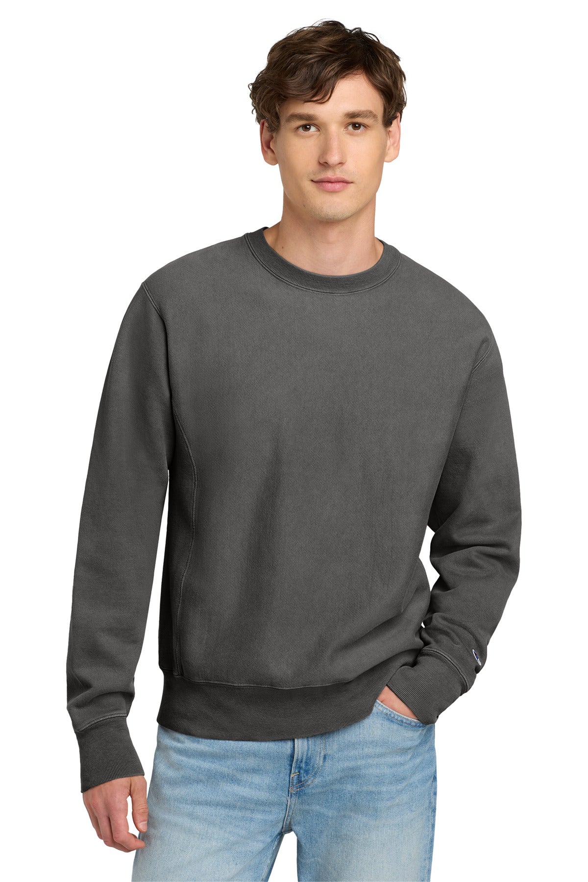 Champion® Reverse Weave® Garment-Dyed Crewneck Sweatshirt
