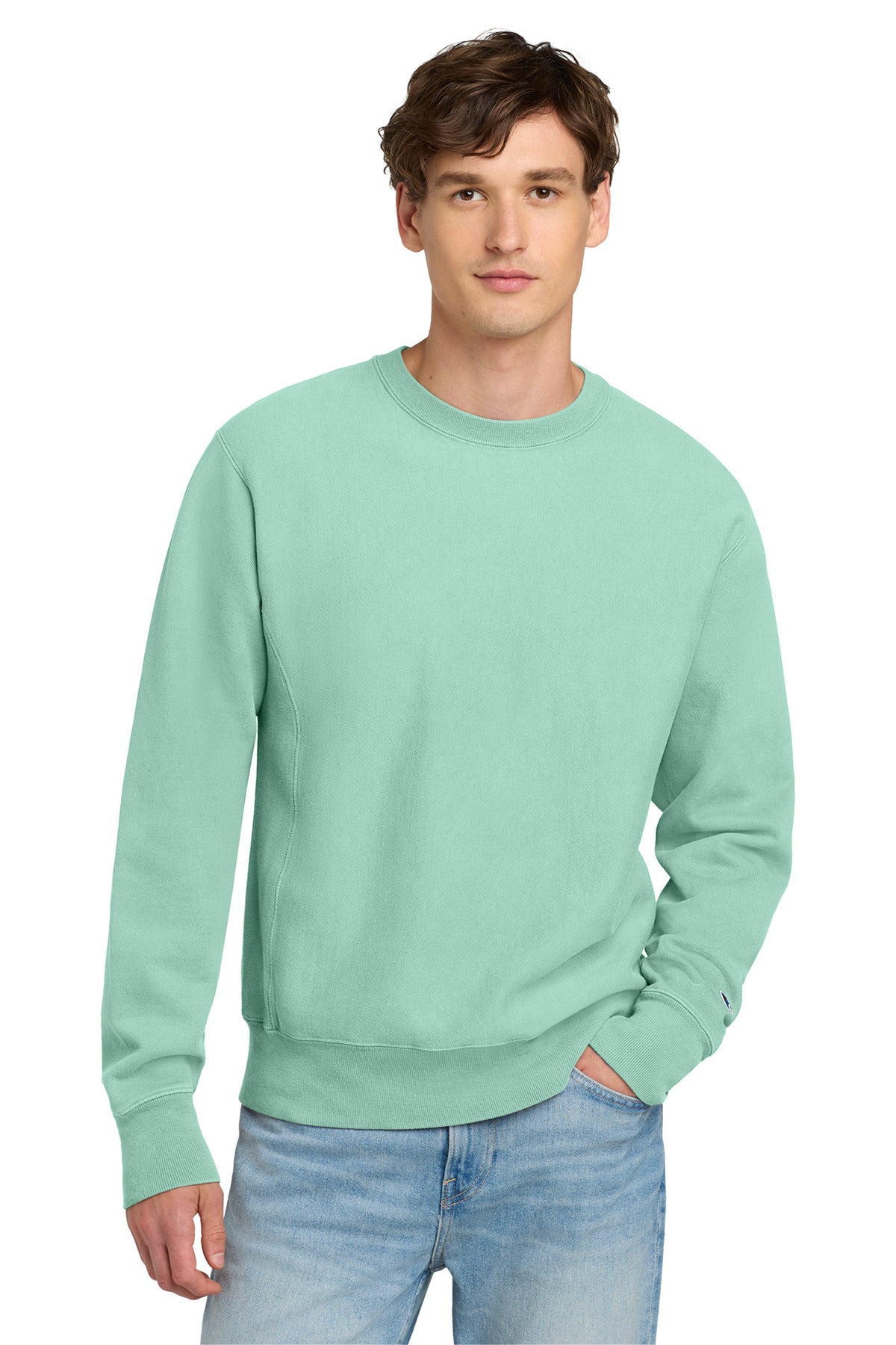 Champion® Reverse Weave® Garment-Dyed Crewneck Sweatshirt