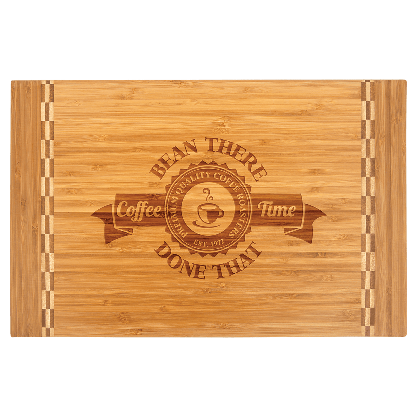 Custom Bamboo Cutting Boards with Butcher Block Inlay and Shapes