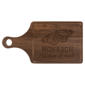 Custom Walnut Cutting Board with Drip Ring with Laser Engraved Logo