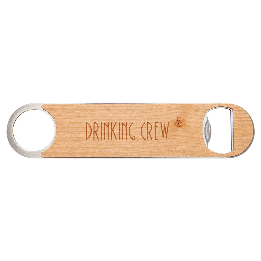 Bottle Opener with Wood Veneer 1 1/2" x 7"