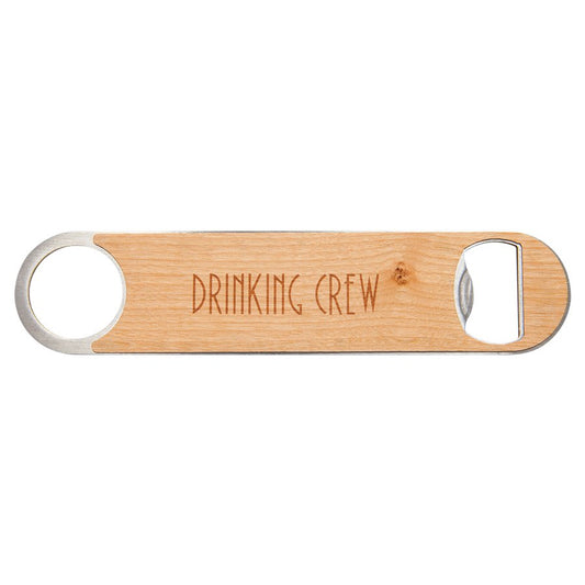 Bottle Opener with Wood Veneer 1 1/2" x 7"