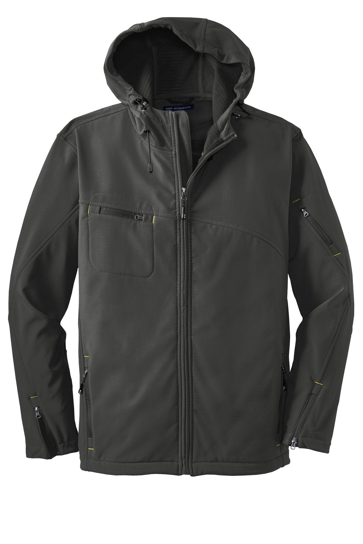 Port Authority® Textured Hooded Soft Shell Jacket