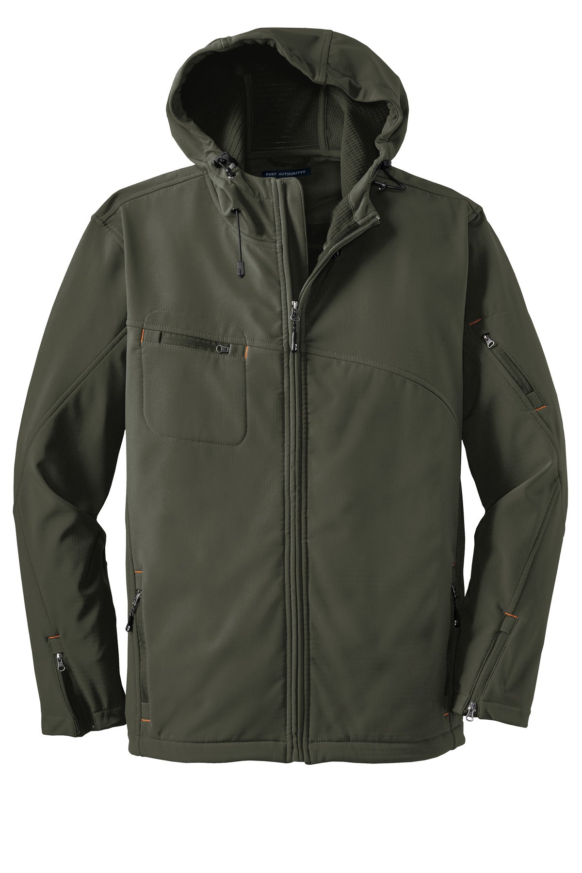 Port Authority® Textured Hooded Soft Shell Jacket