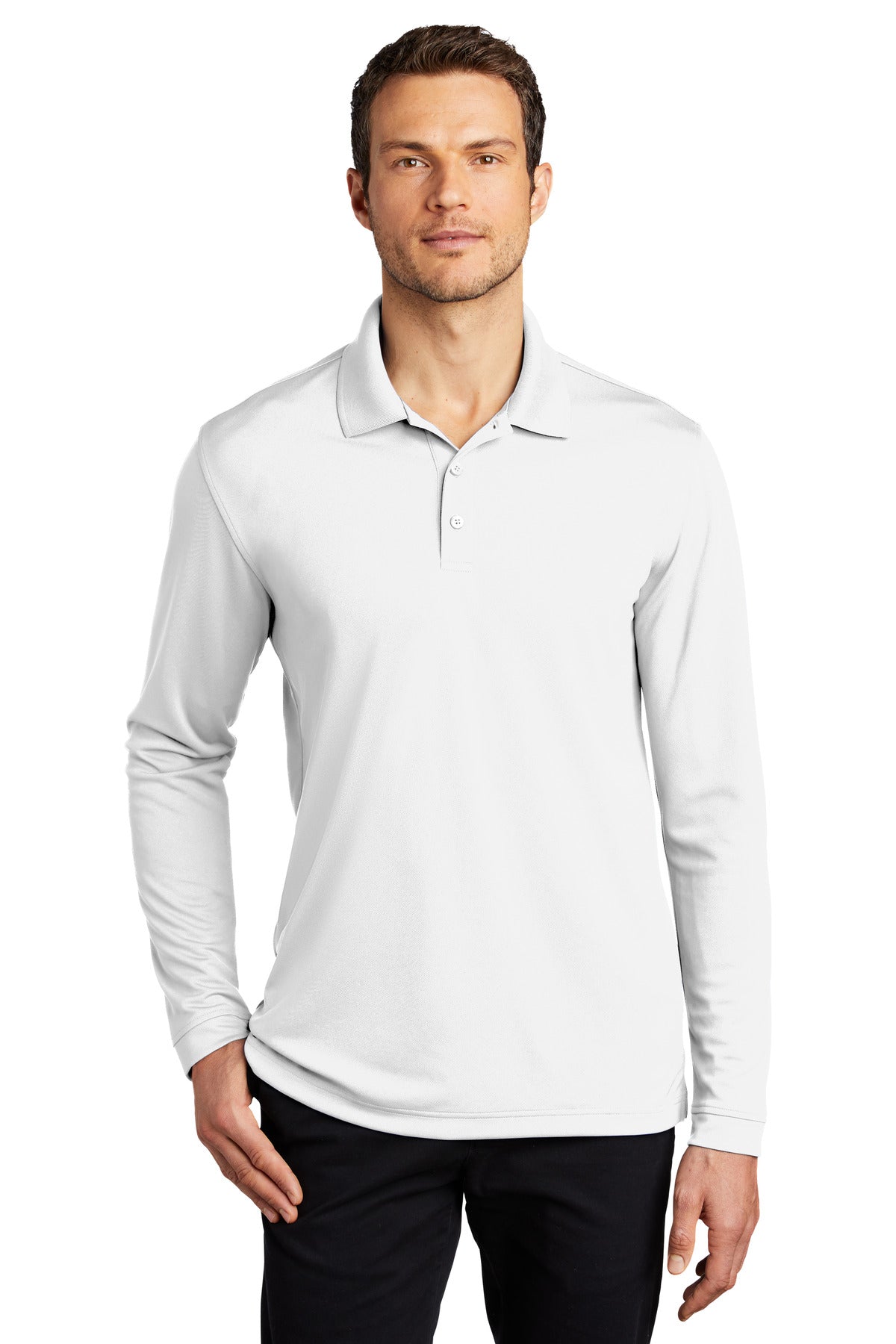 Port Authority® Dry Zone® UV Micro-Mesh Long Sleeve Polo