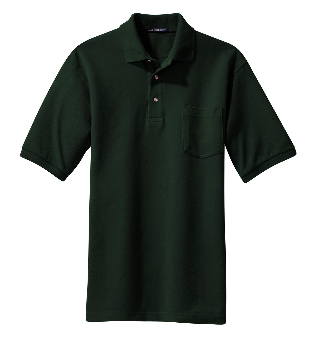 Port Authority® Heavyweight Cotton Pique Polo with Pocket