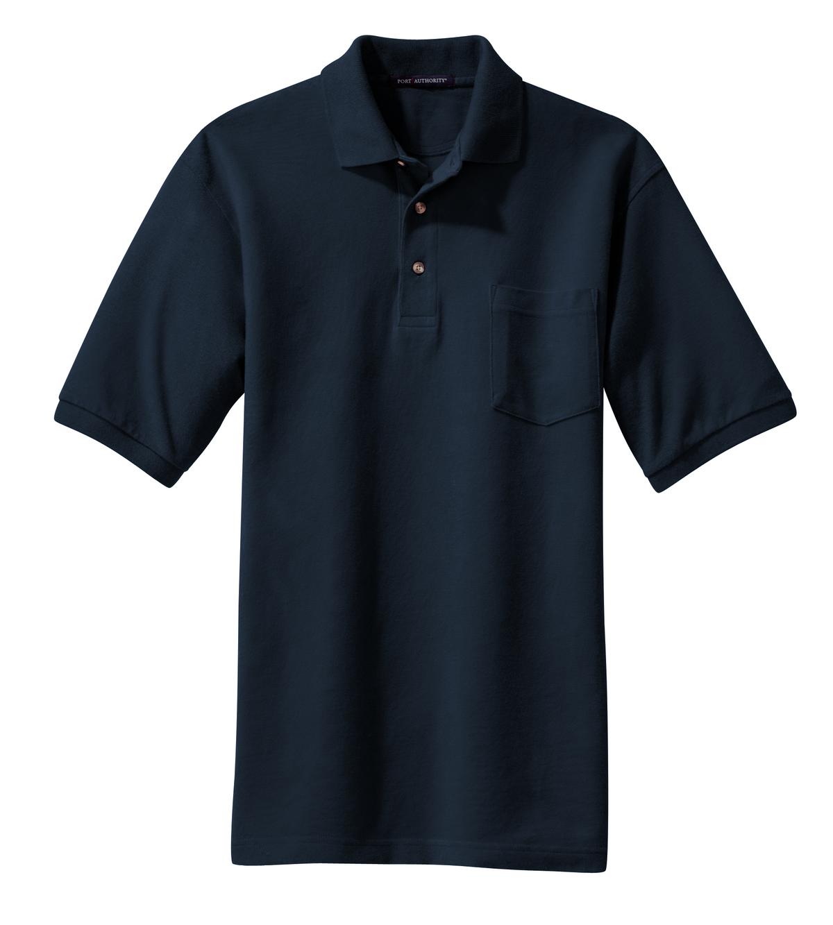 Port Authority® Heavyweight Cotton Pique Polo with Pocket