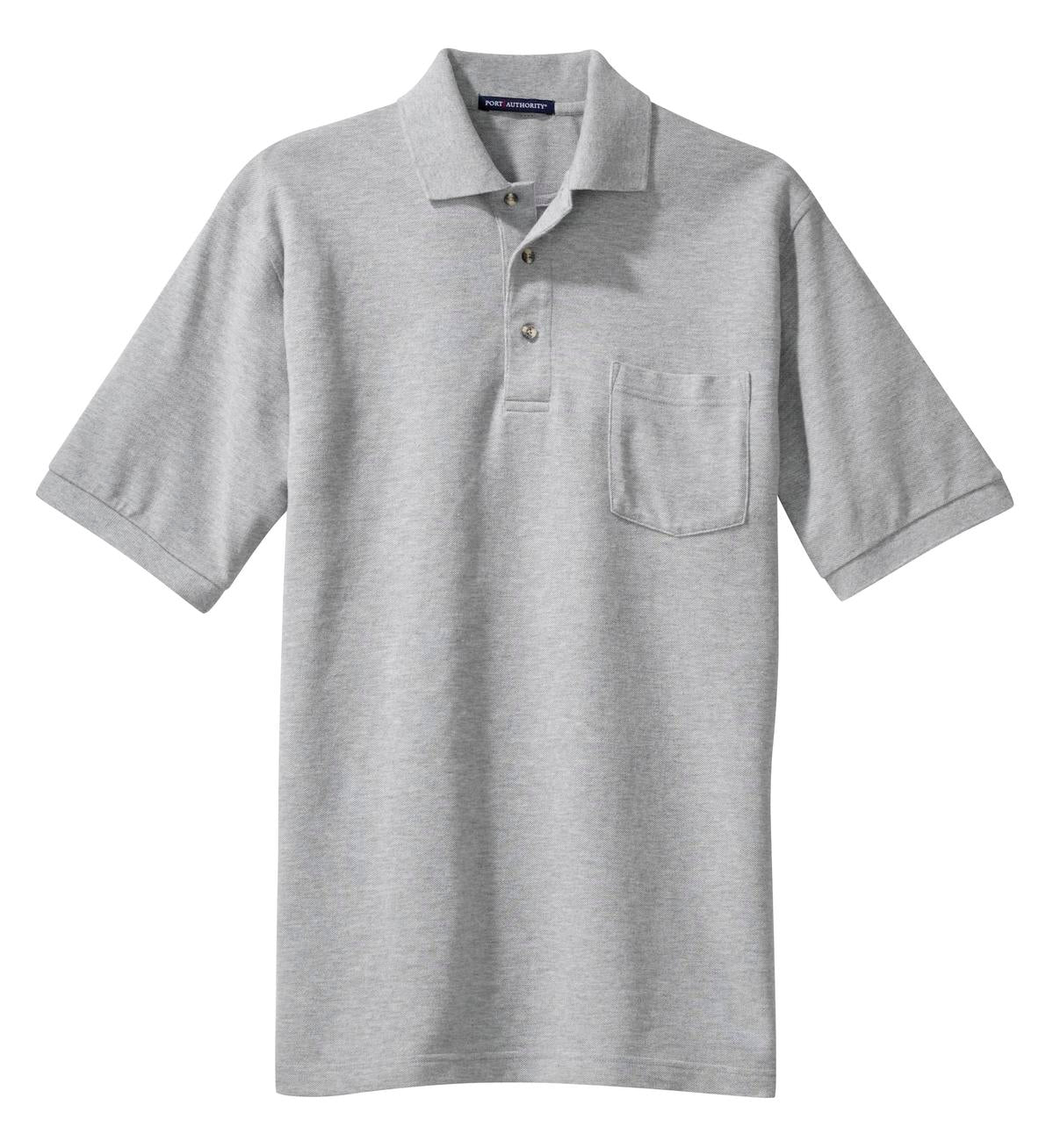 Port Authority® Heavyweight Cotton Pique Polo with Pocket